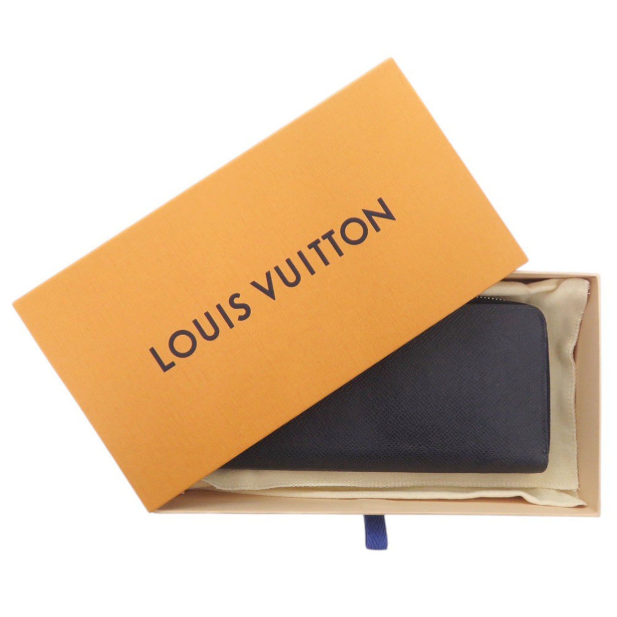 Louis Vuitton Navy Taiga Leather Long Wallet