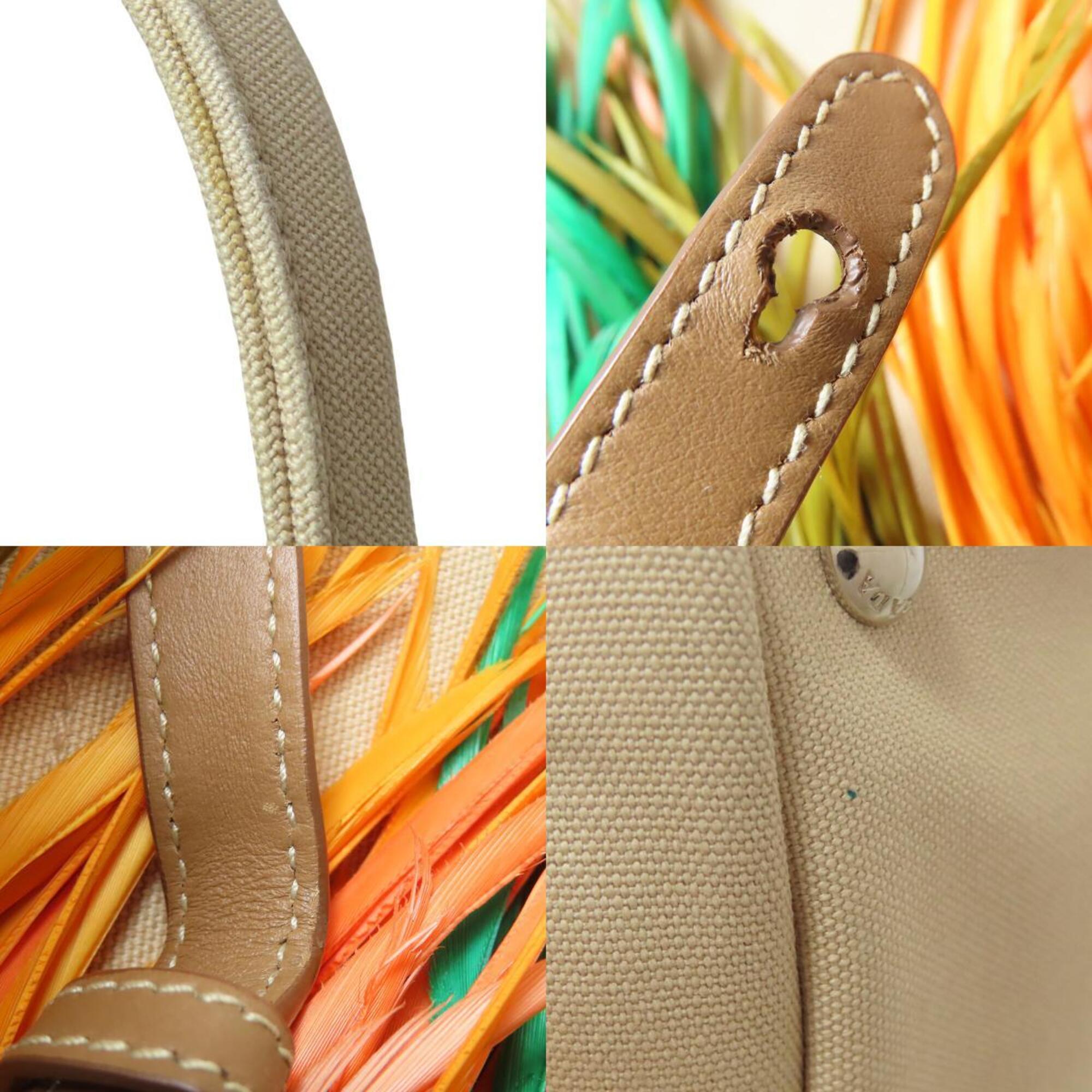 Prada Beige Canvas Handbag