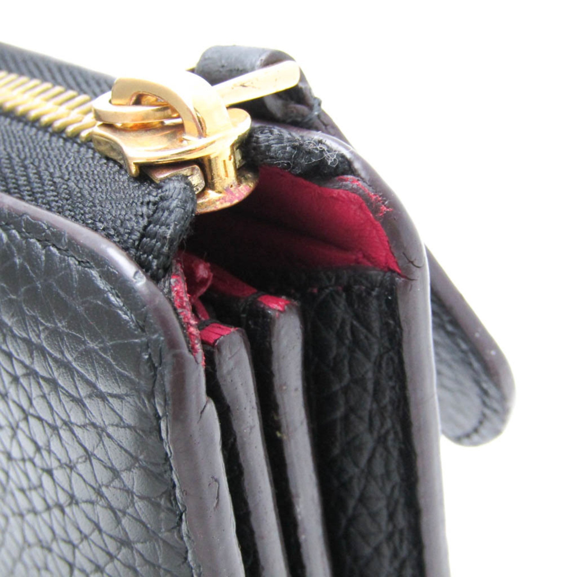 Louis Vuitton Taurillon Noir Leather Long Wallet