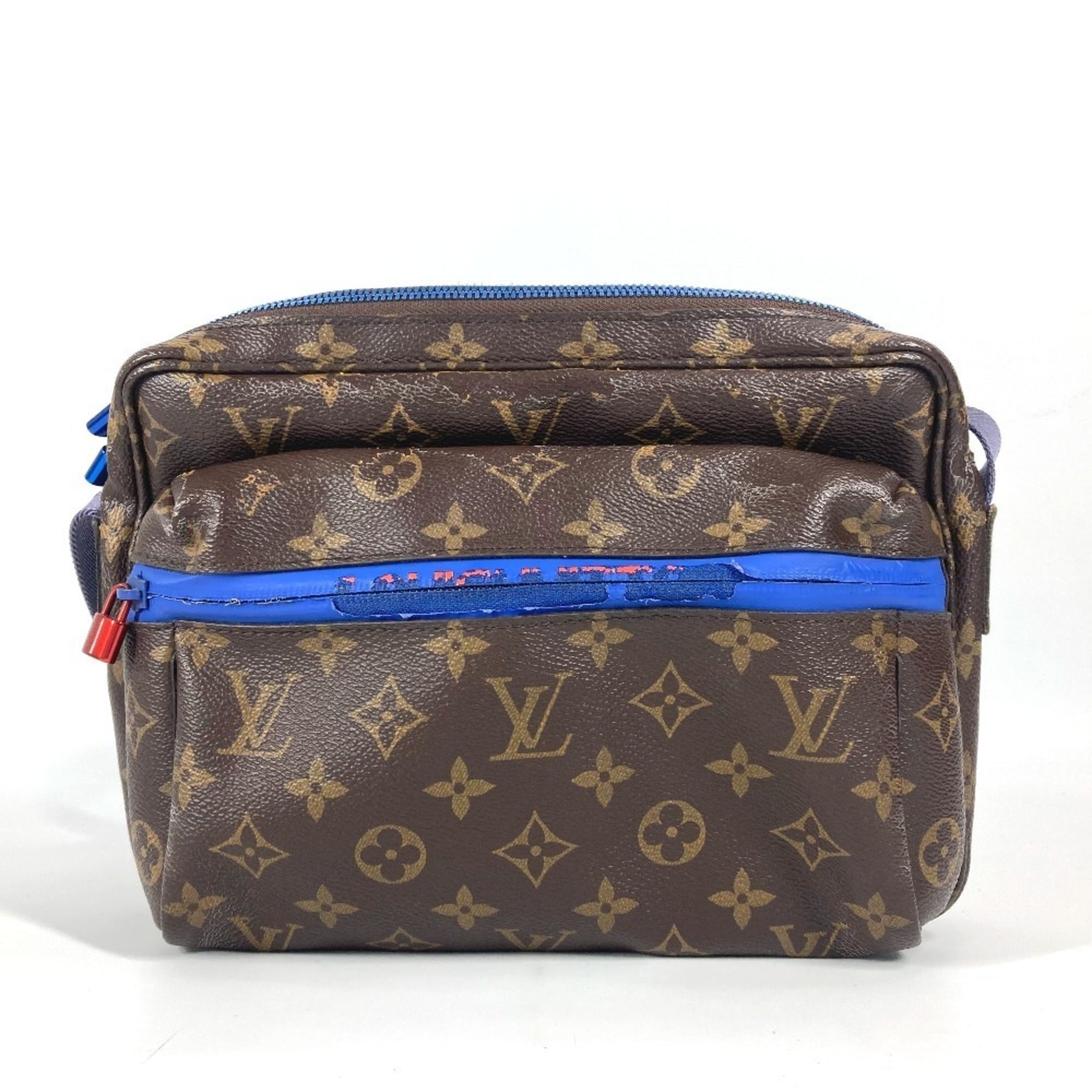 Louis Vuitton Monogram Blue Brown Monogram Shoulder Bag