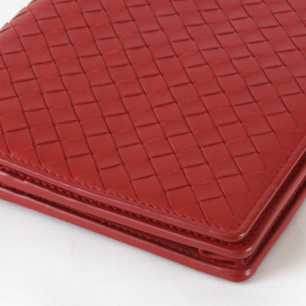 Bottega Veneta Intrecciato Red Color Leather Shoulder Bag
