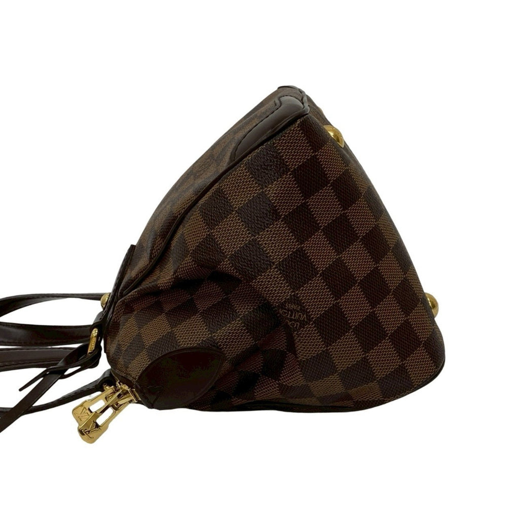 Louis Vuitton Brown Leather Pvc Handbag Tote Bag