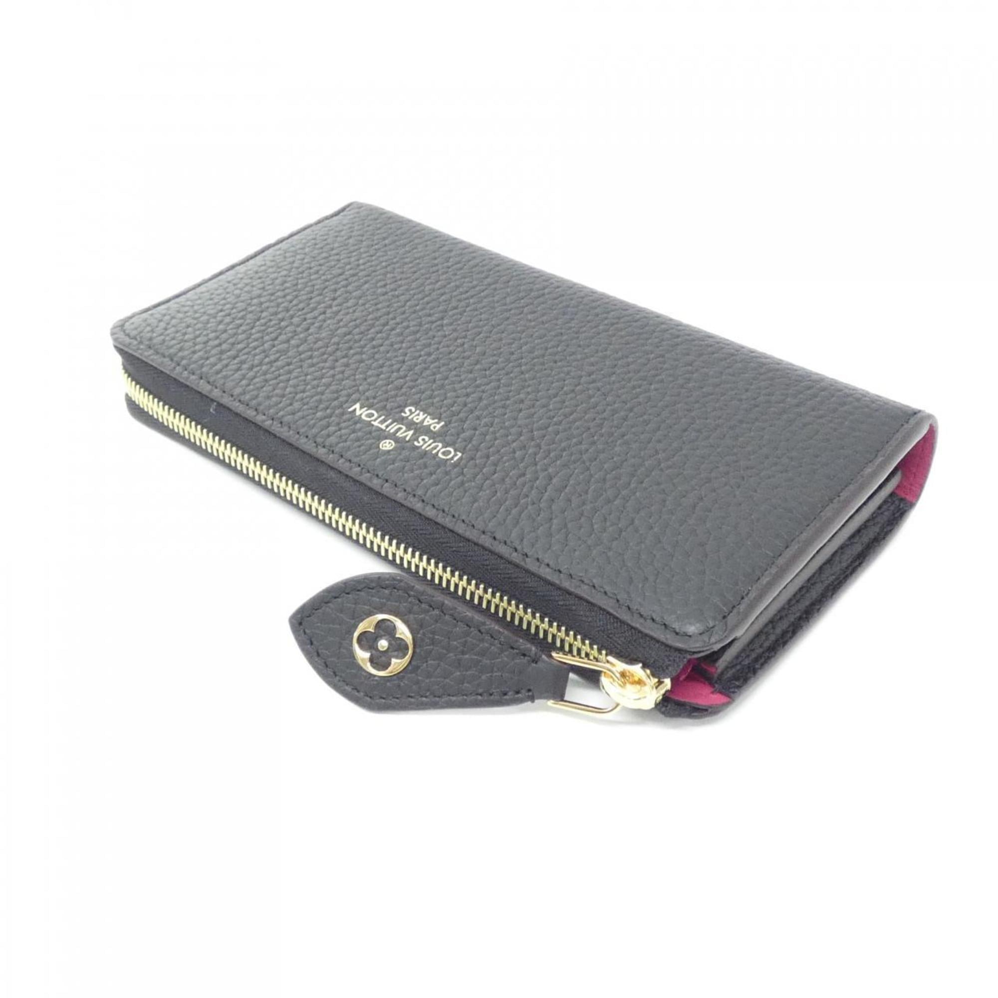 Louis Vuitton Black Leather Long Wallet