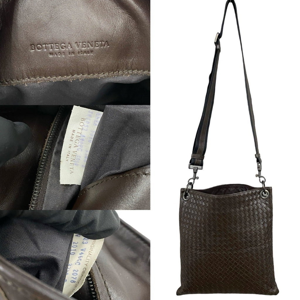 Bottega Veneta Brown Leather Pochette Shoulder Bag