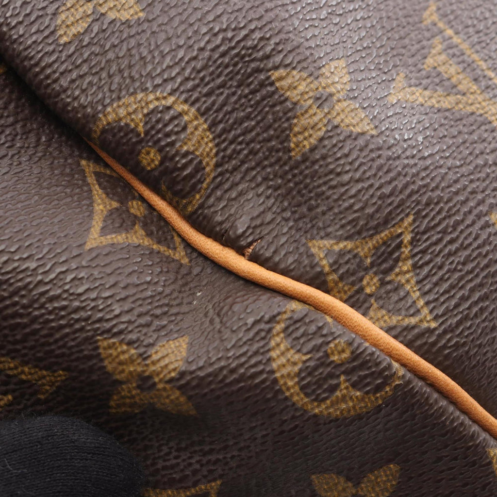 Louis Vuitton Brown Monogram Coated Canvas Leather Boston Bag