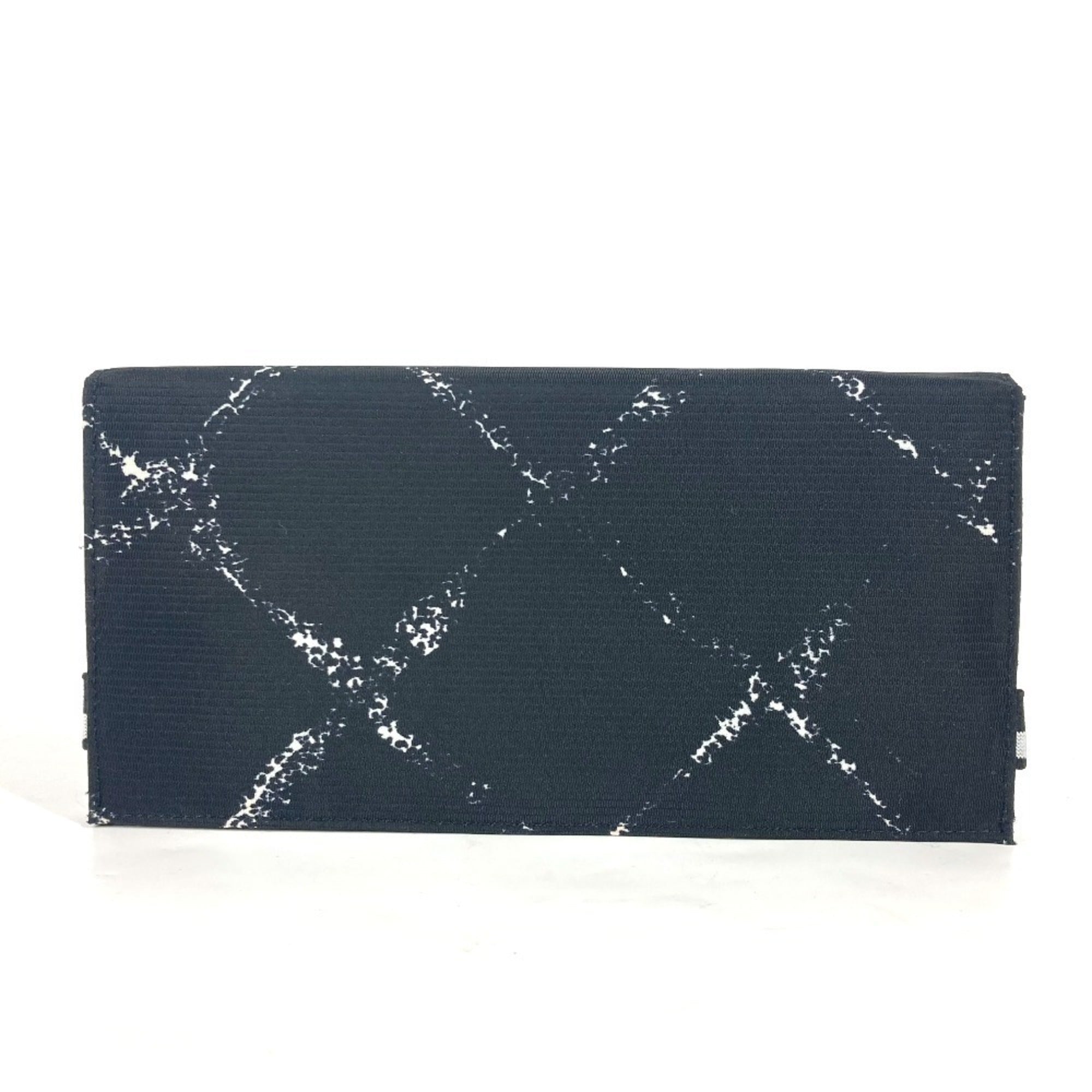 Chanel Black Nylon Long Wallet (Bi-Fold)