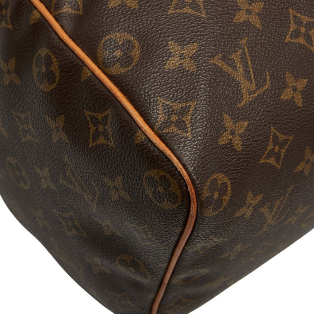 Louis Vuitton Brown Dark Brown Pvc Leather Boston Bag Handbag