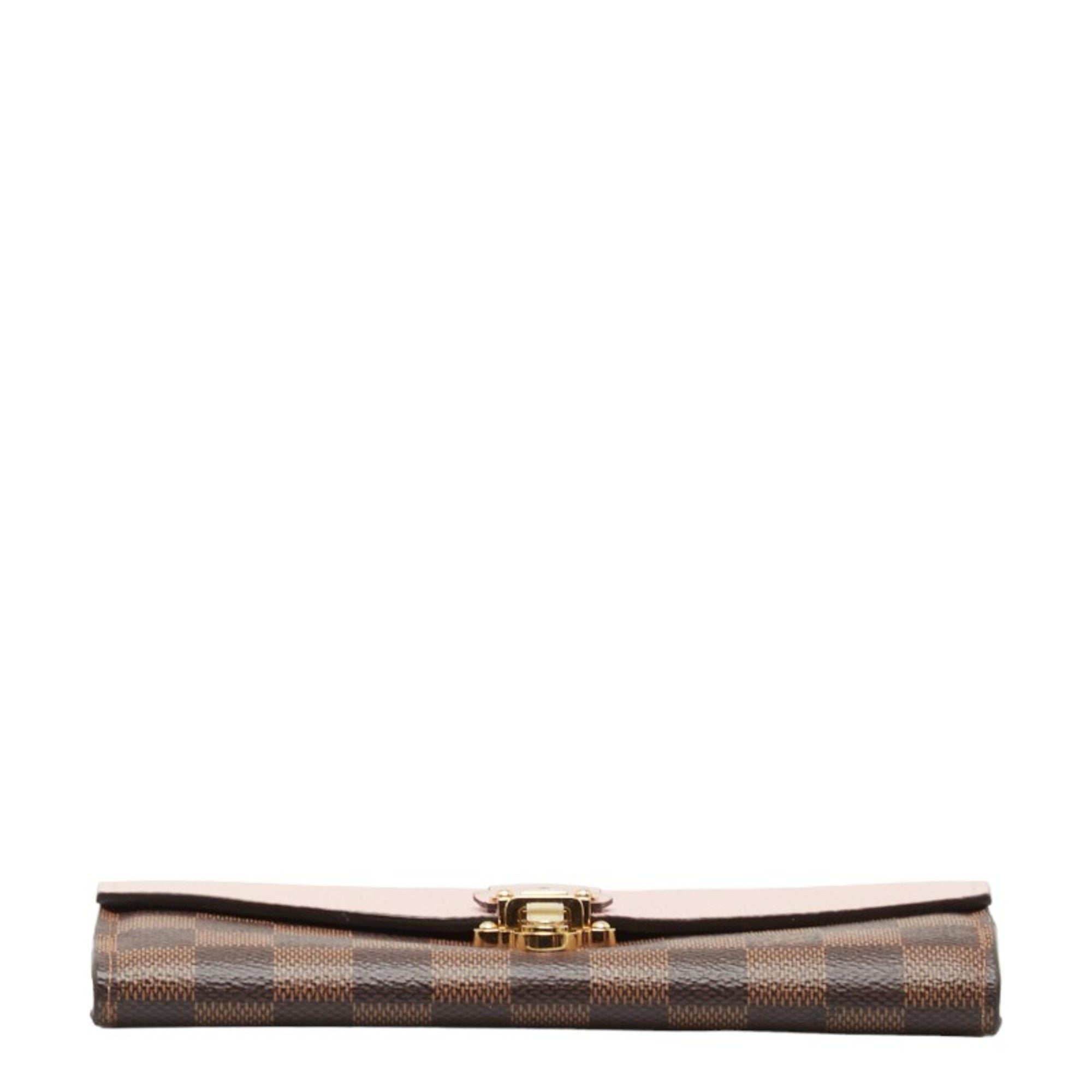 Louis Vuitton Damier Brown Damier Canvas Magnolia Pink Pvc Coin Purse/Coin Case