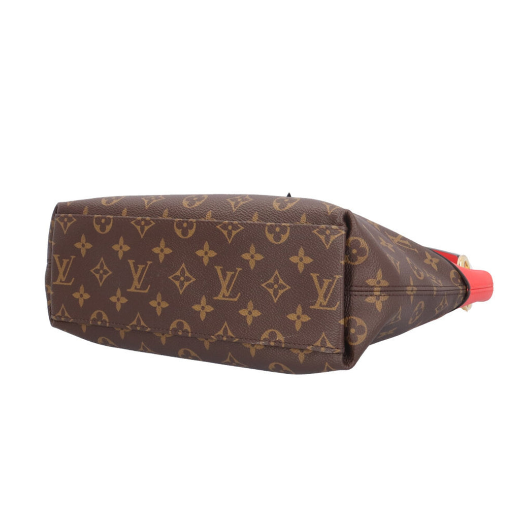 Louis Vuitton Brown Red Color Monogram Canvas Shoulder Bag