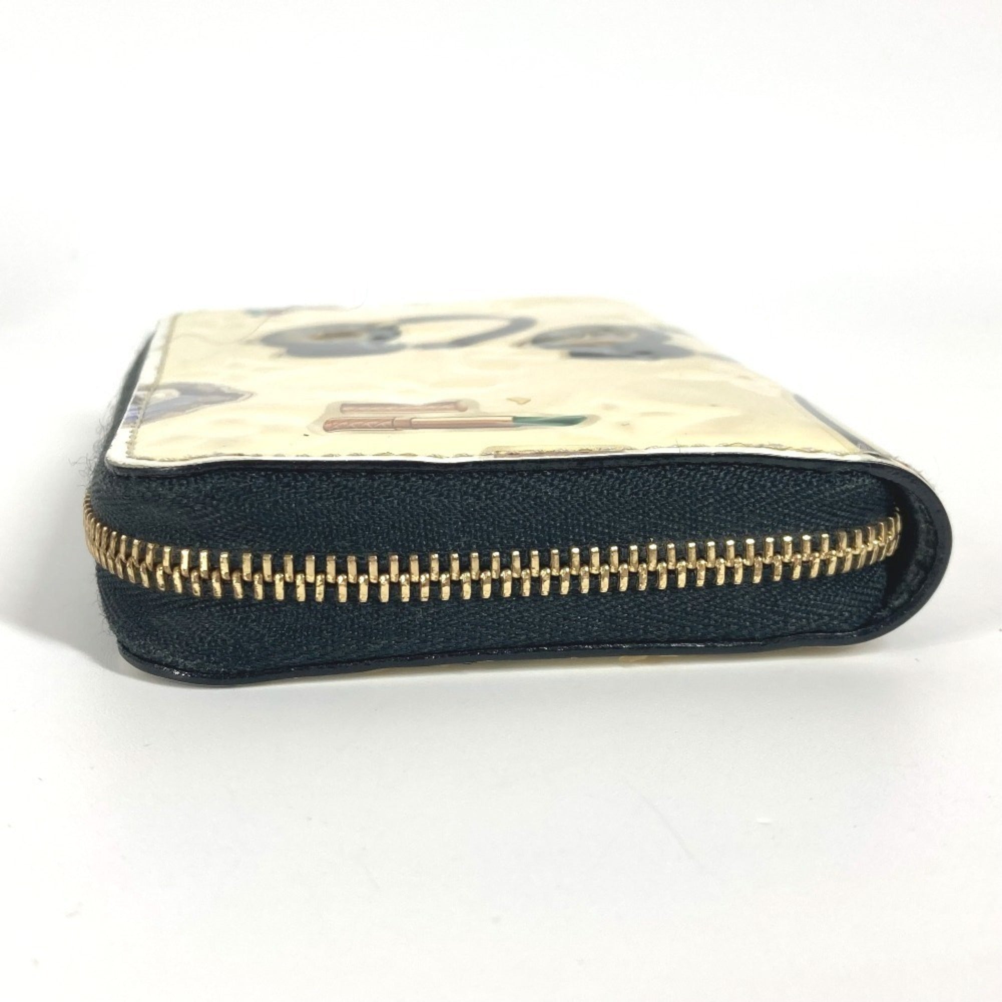 Louis Vuitton Black White Patent Leather Coin Purse/Coin Case