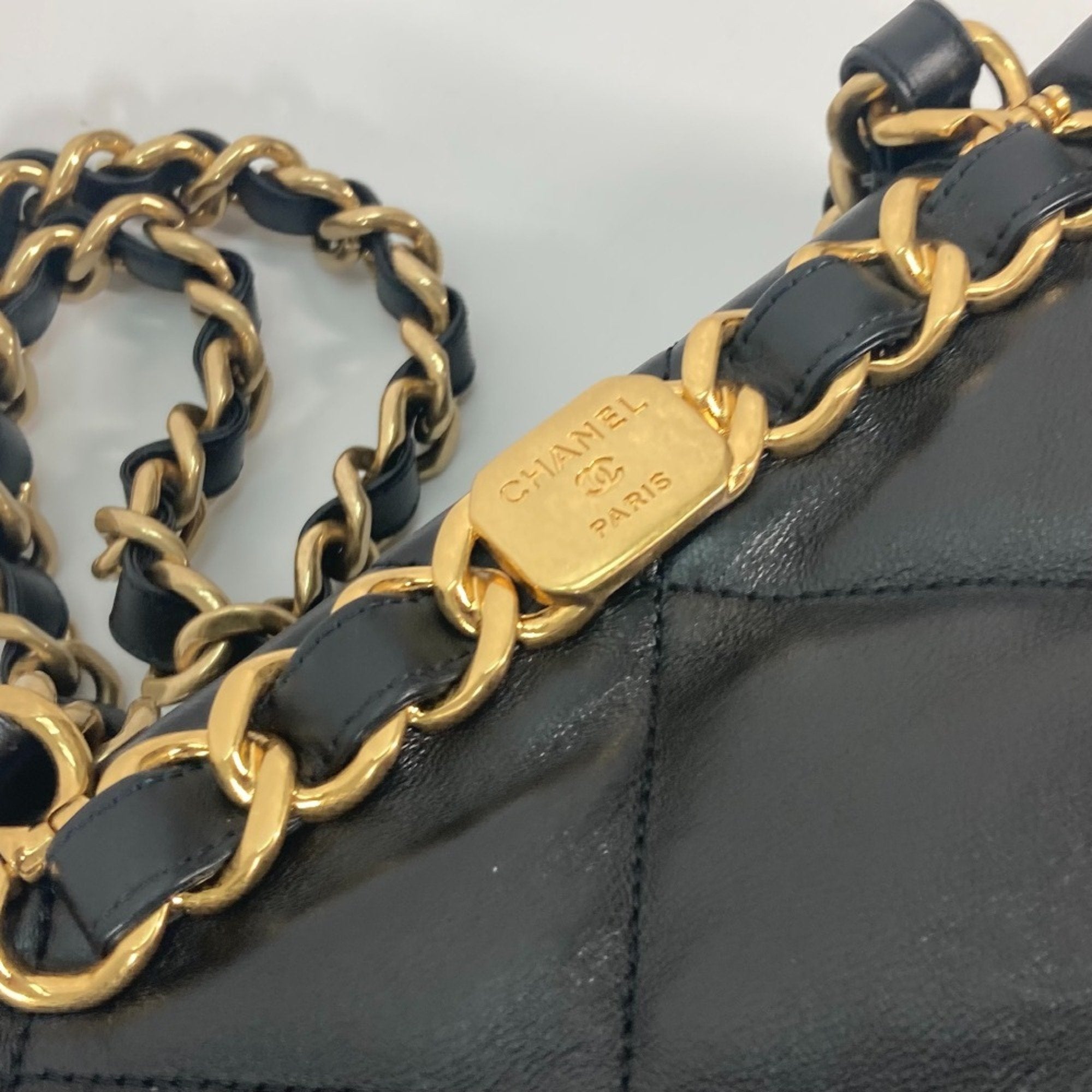 Chanel Black Leather Shoulder Bag