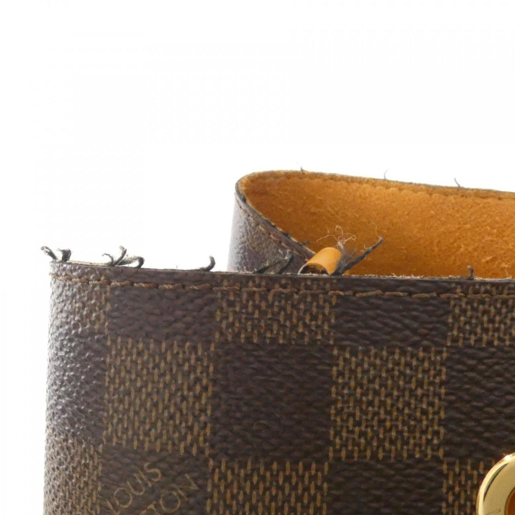 Louis Vuitton Brown Orange Coated Canvas Shoulder Bag