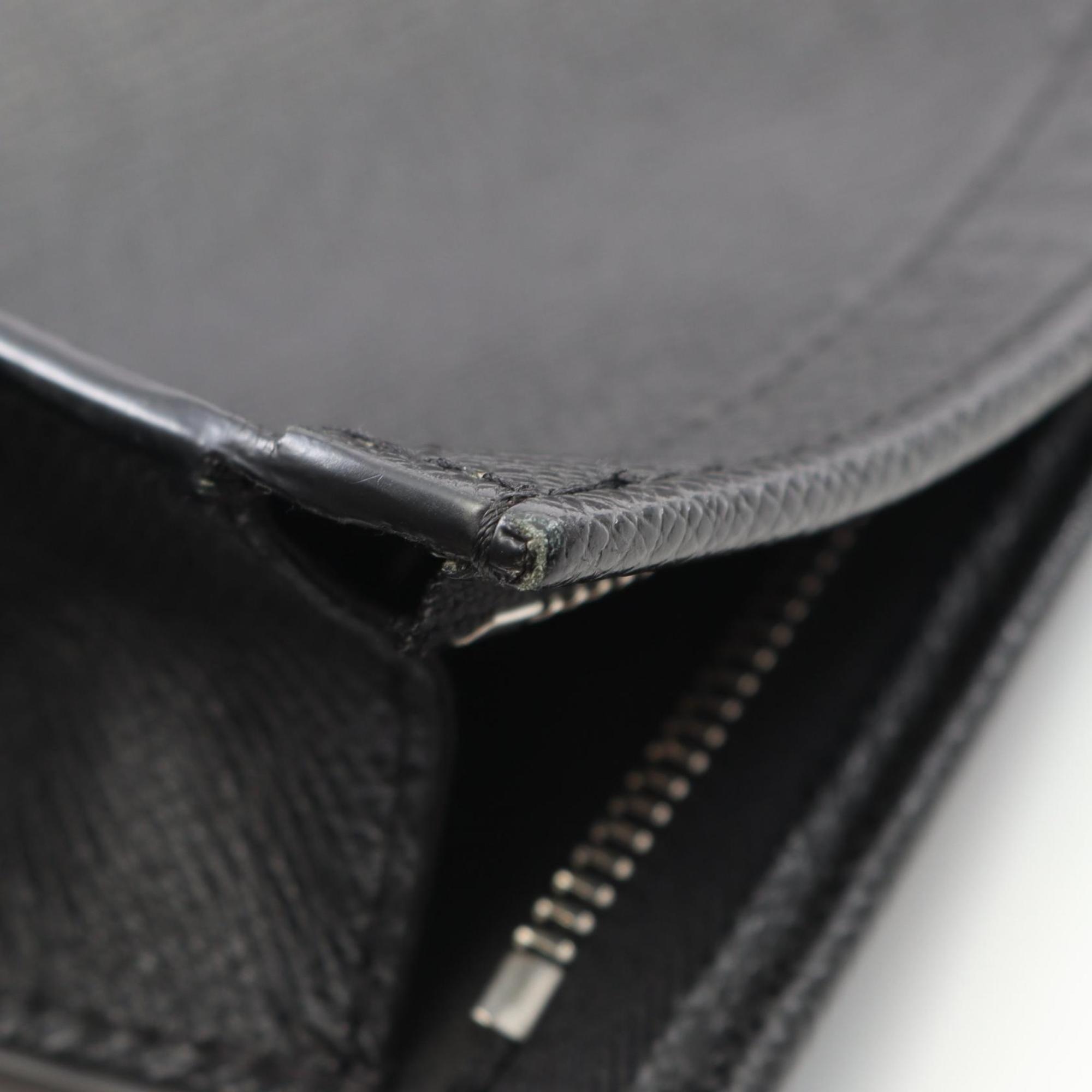 Louis Vuitton Taiga Black Taiga Leather Clutch Bag Pochette