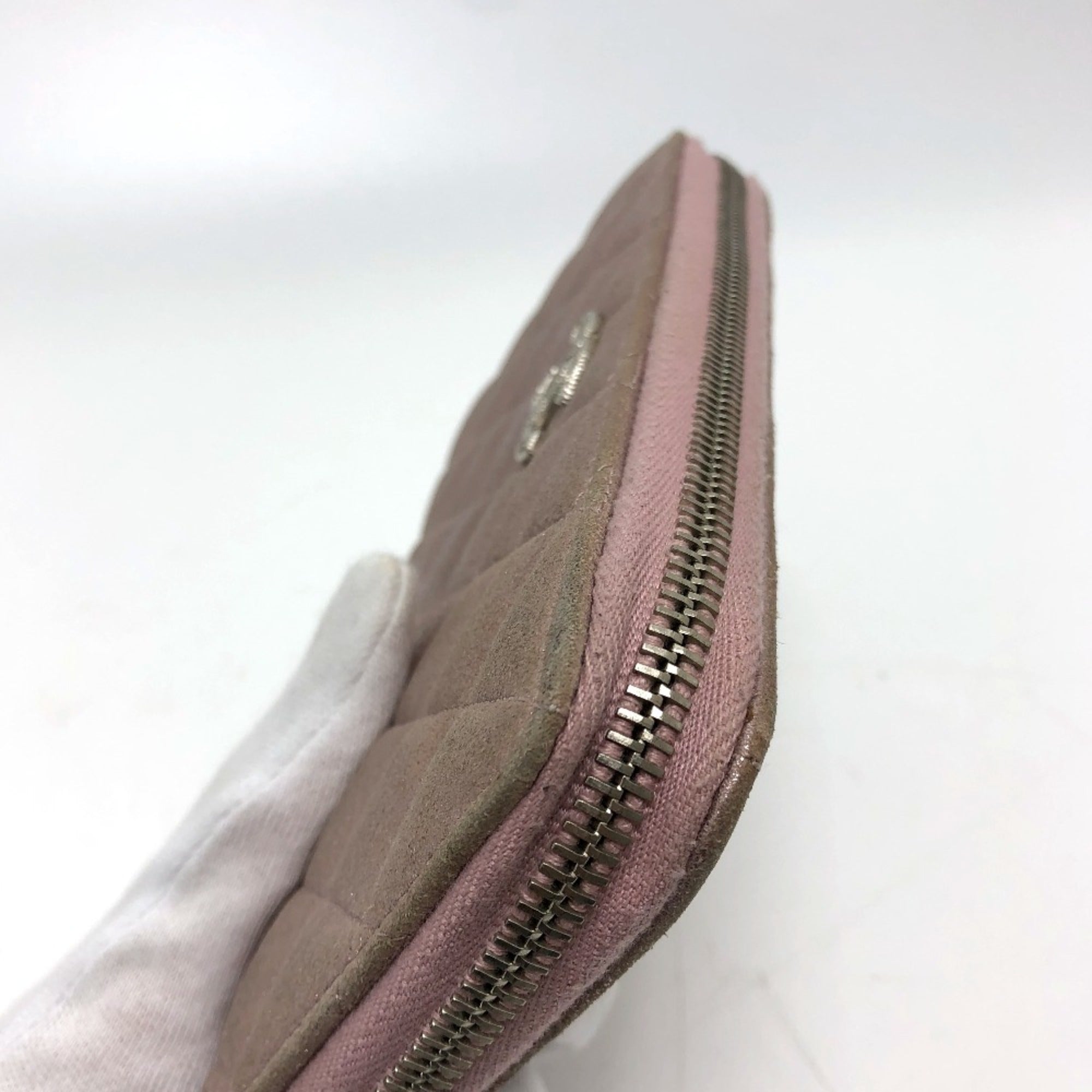 Chanel Pink Leather Long Wallet (Bi-Fold)