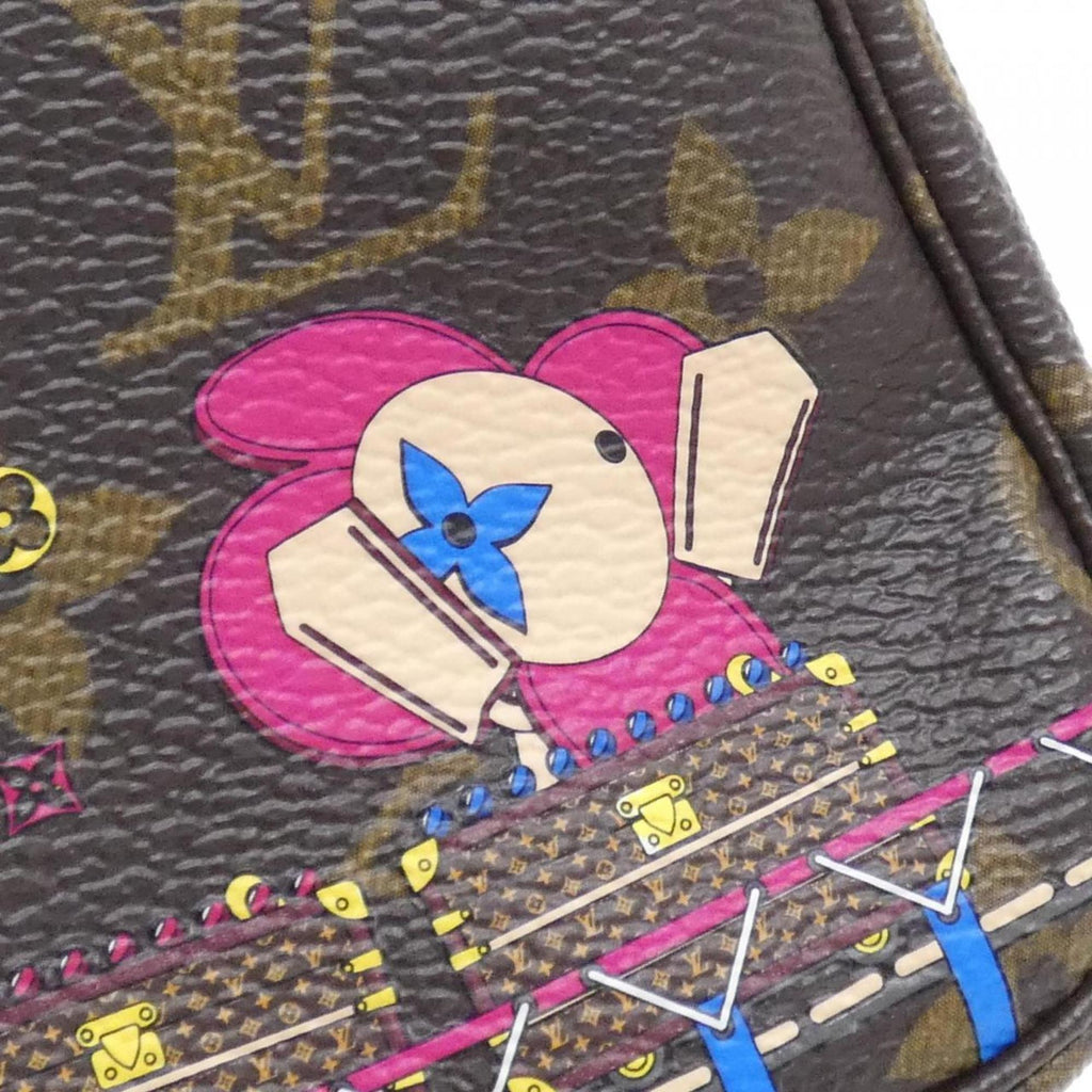 Louis Vuitton Marron Coated Canvas Pochette Pouch