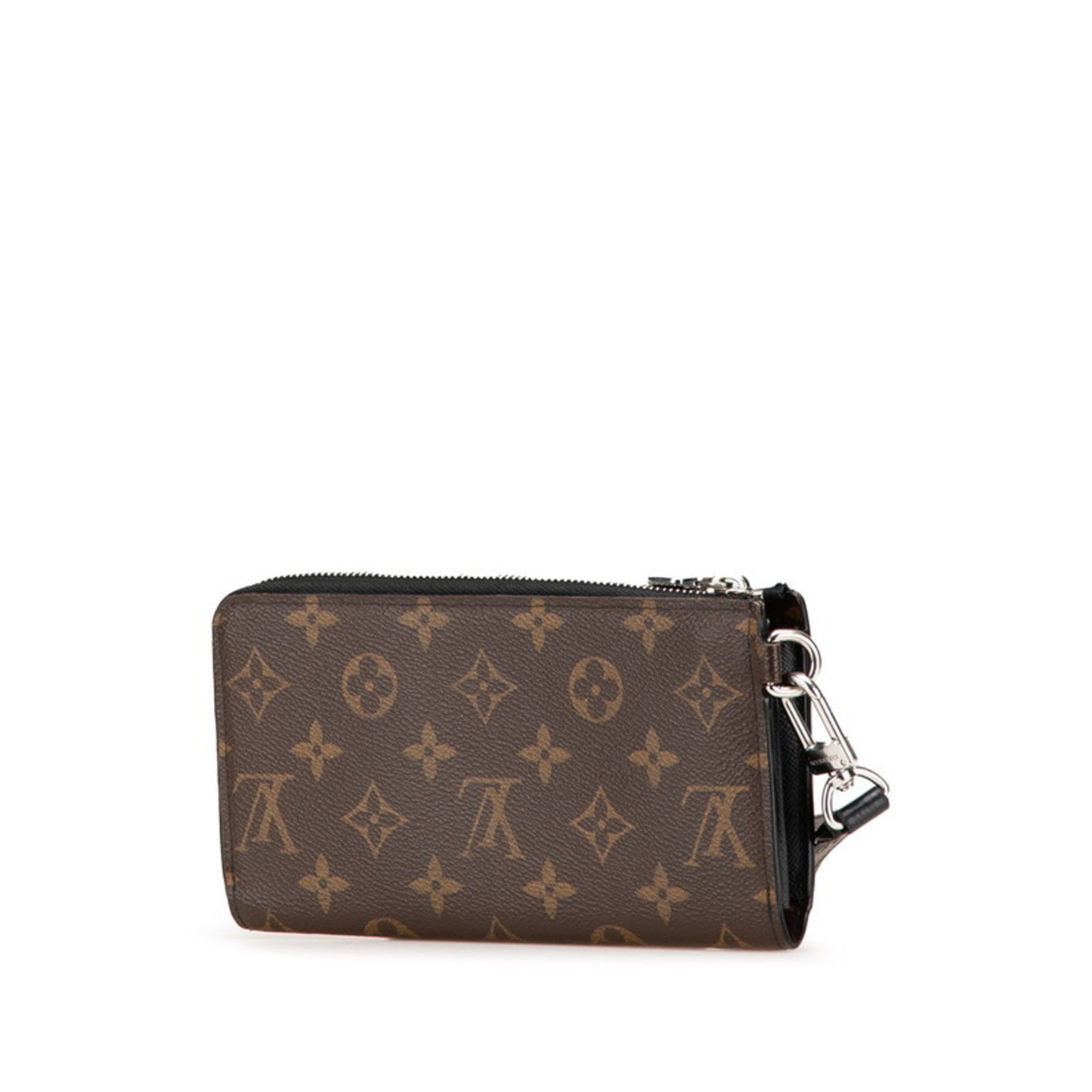 Louis Vuitton Monogram Macassar Black Brown Monogram Macassar Leather Coin Purse/Coin Case