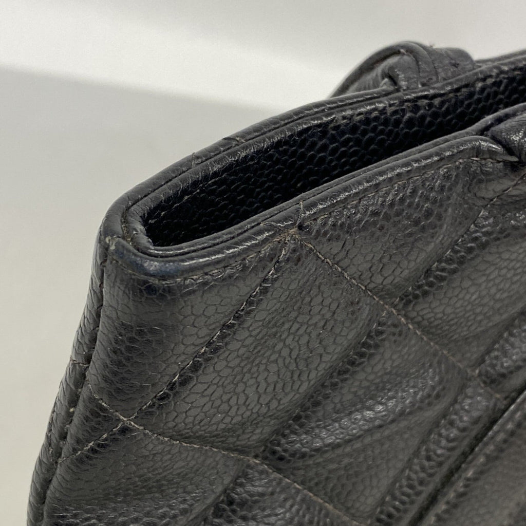 Chanel Black Grained Calfskin Tote Bag