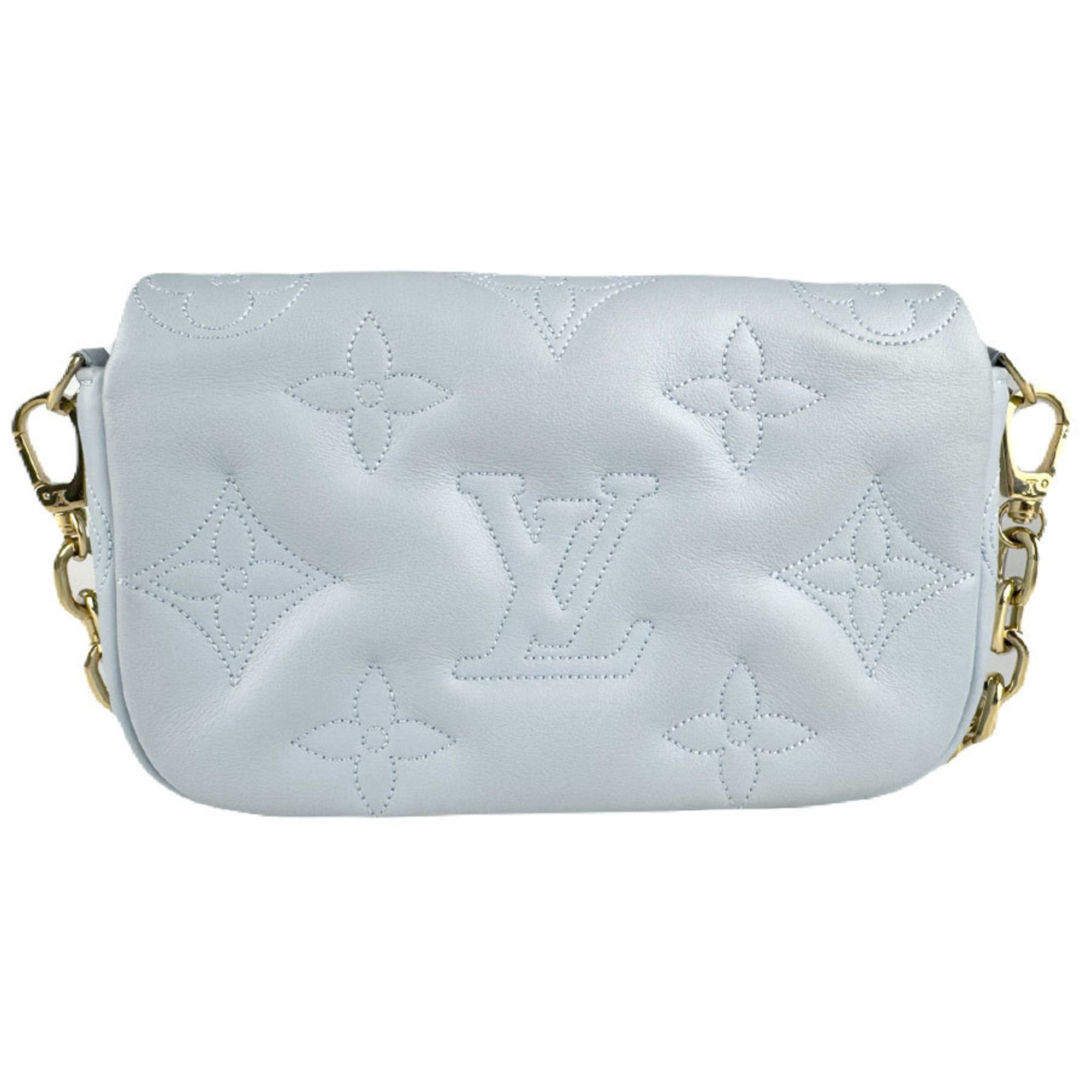 Louis Vuitton Light Blue Leather Handbag