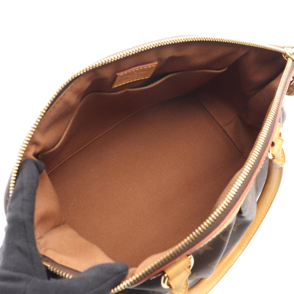 Louis Vuitton Brown Coated Canvas Leather Handbag