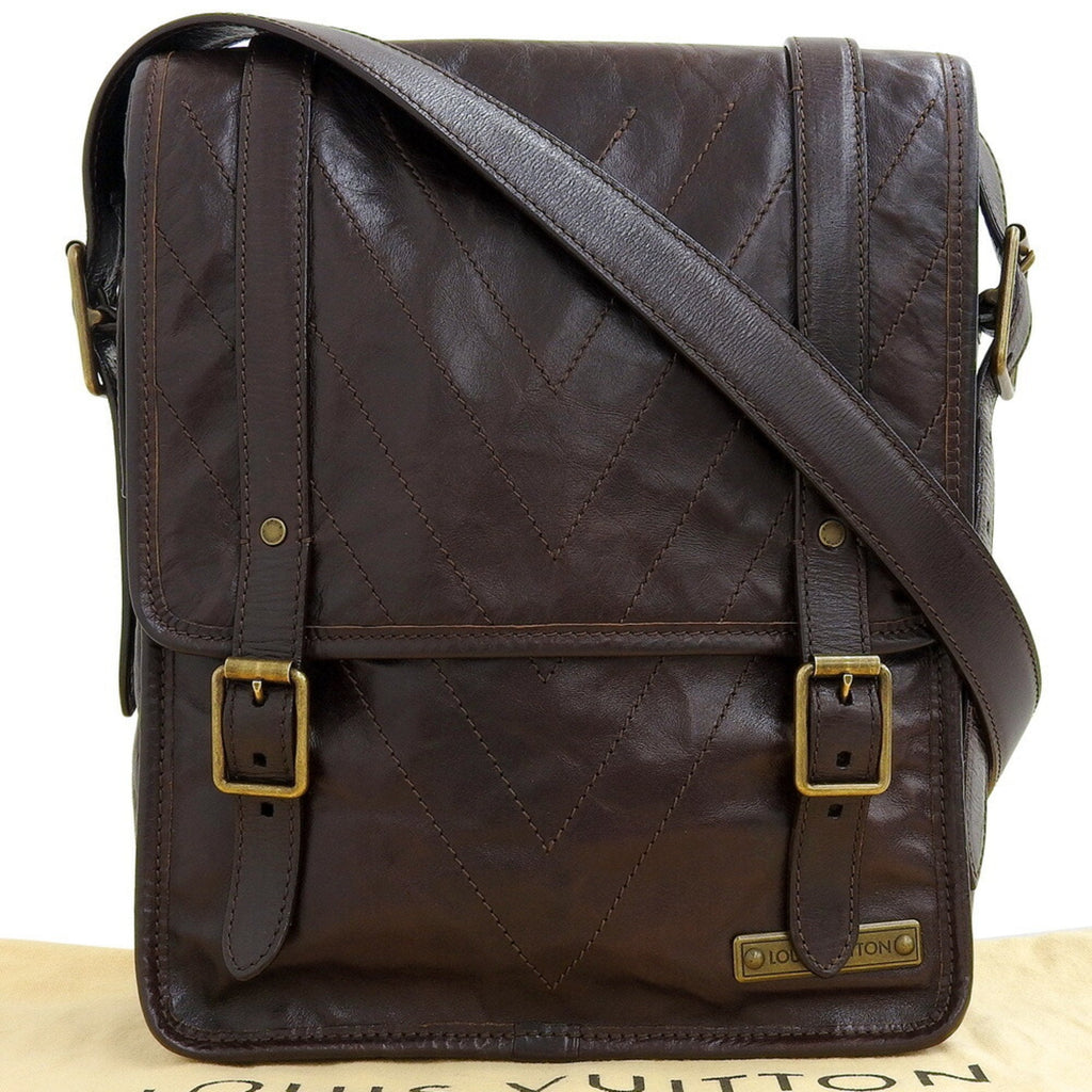 Louis Vuitton Brown Leather Shoulder Bag