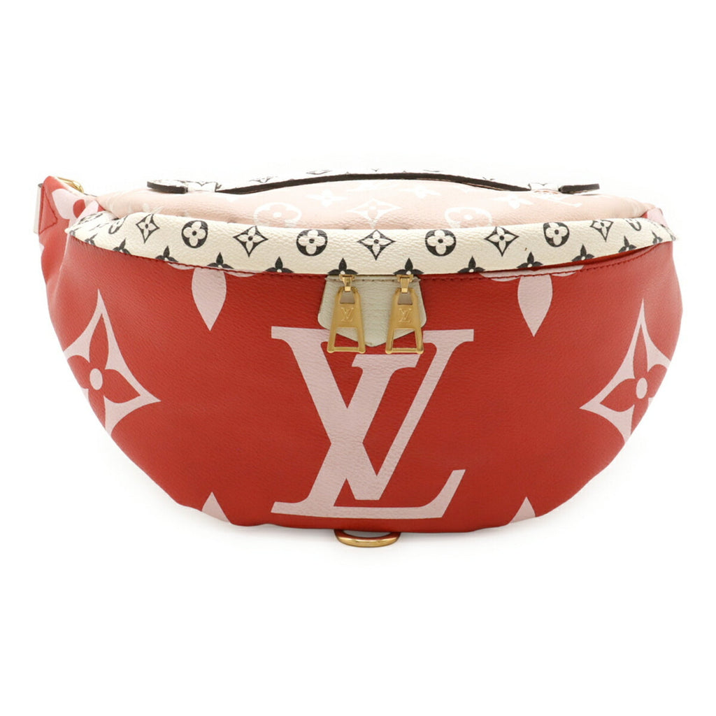 Louis Vuitton Pink Red Color Rouge White Pvc Coated Canvas Leather Fanny Pack