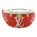 Louis Vuitton Pink Red Color Rouge White Pvc Coated Canvas Leather Fanny Pack