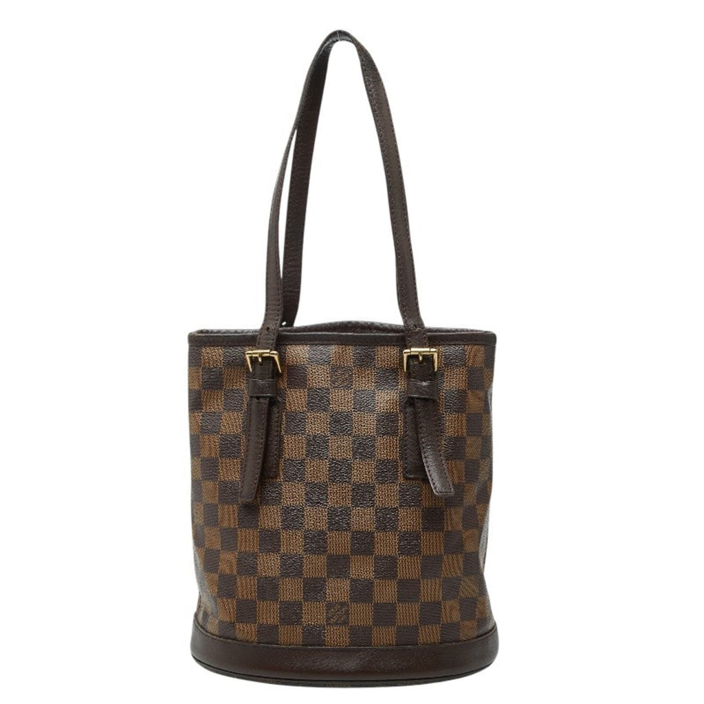 Louis Vuitton Brown Pvc Leather Shoulder Bag Tote Bag