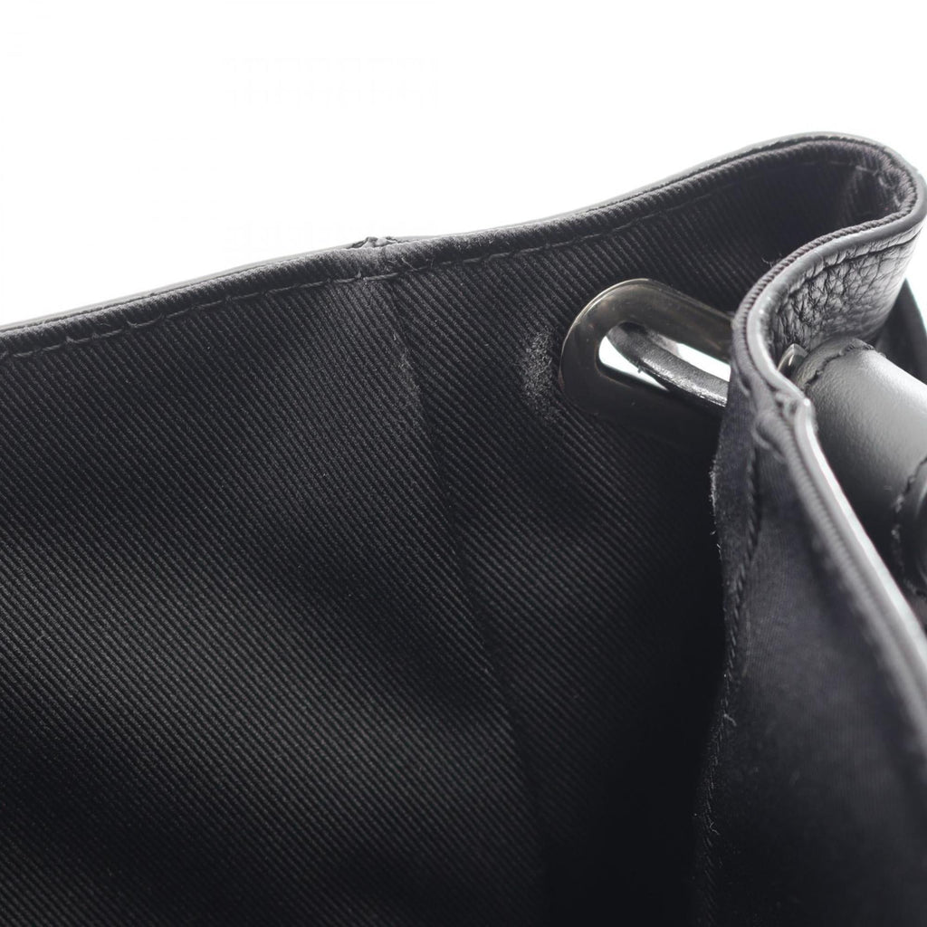 Louis Vuitton Black Noir Monogram Denim Leather Shoulder Bag