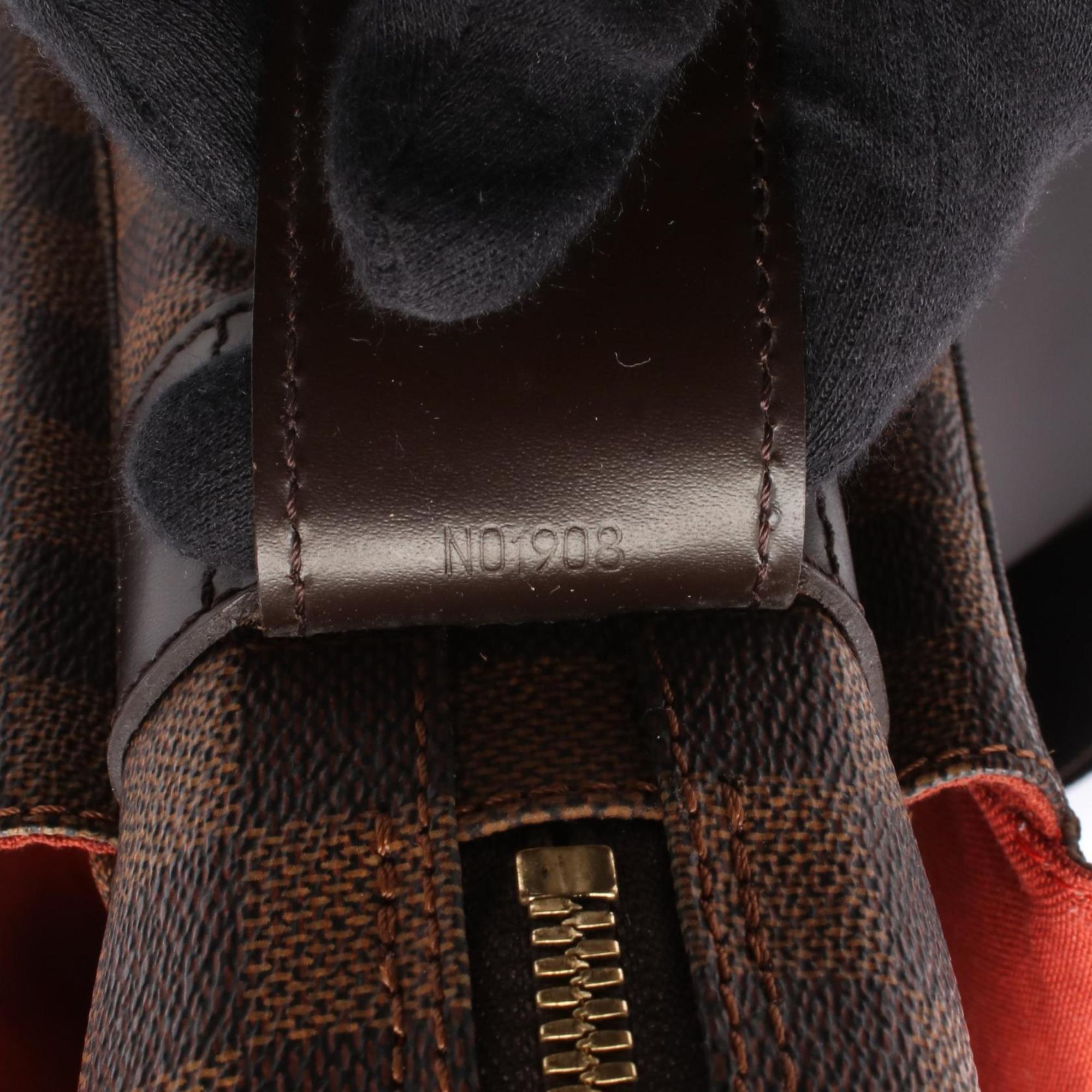 Louis Vuitton Brown Damier Canvas Ebene Coated Canvas Leather Shoulder Bag