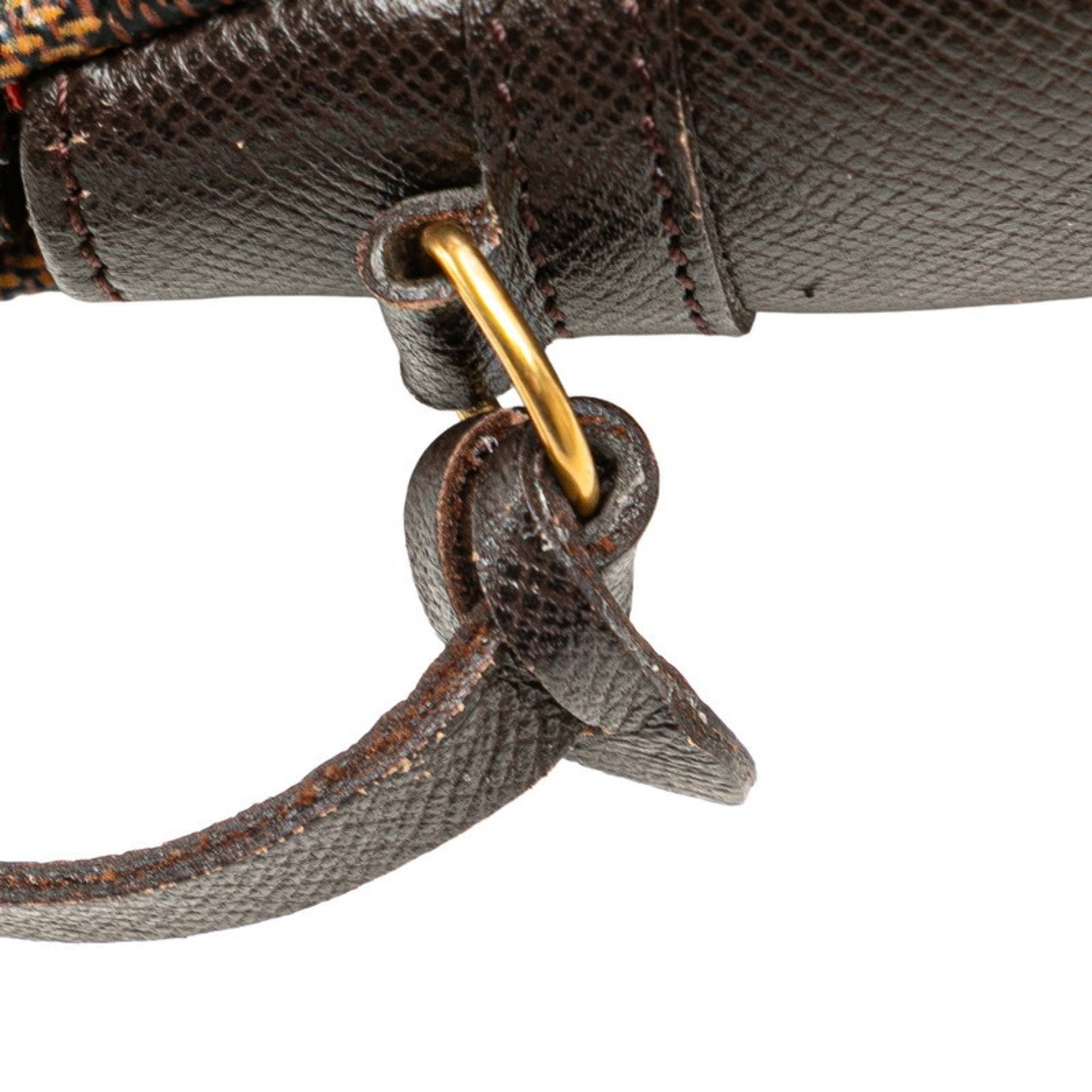 Louis Vuitton Brown Pvc Leather Handbag Pouch