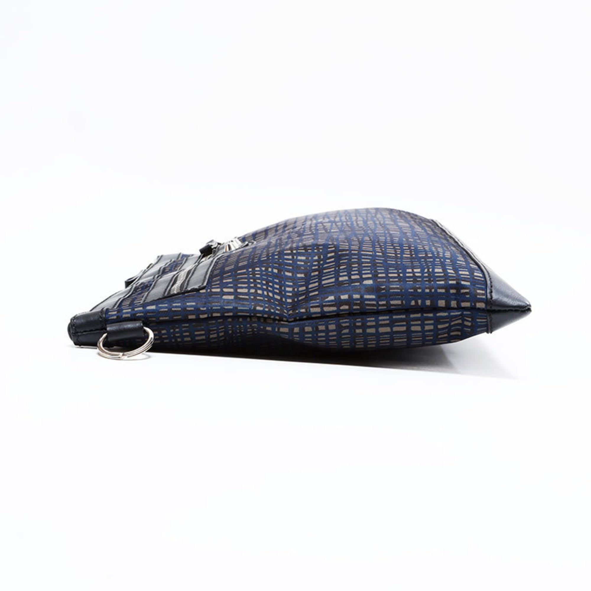 Balenciaga Navy Nylon Clutch