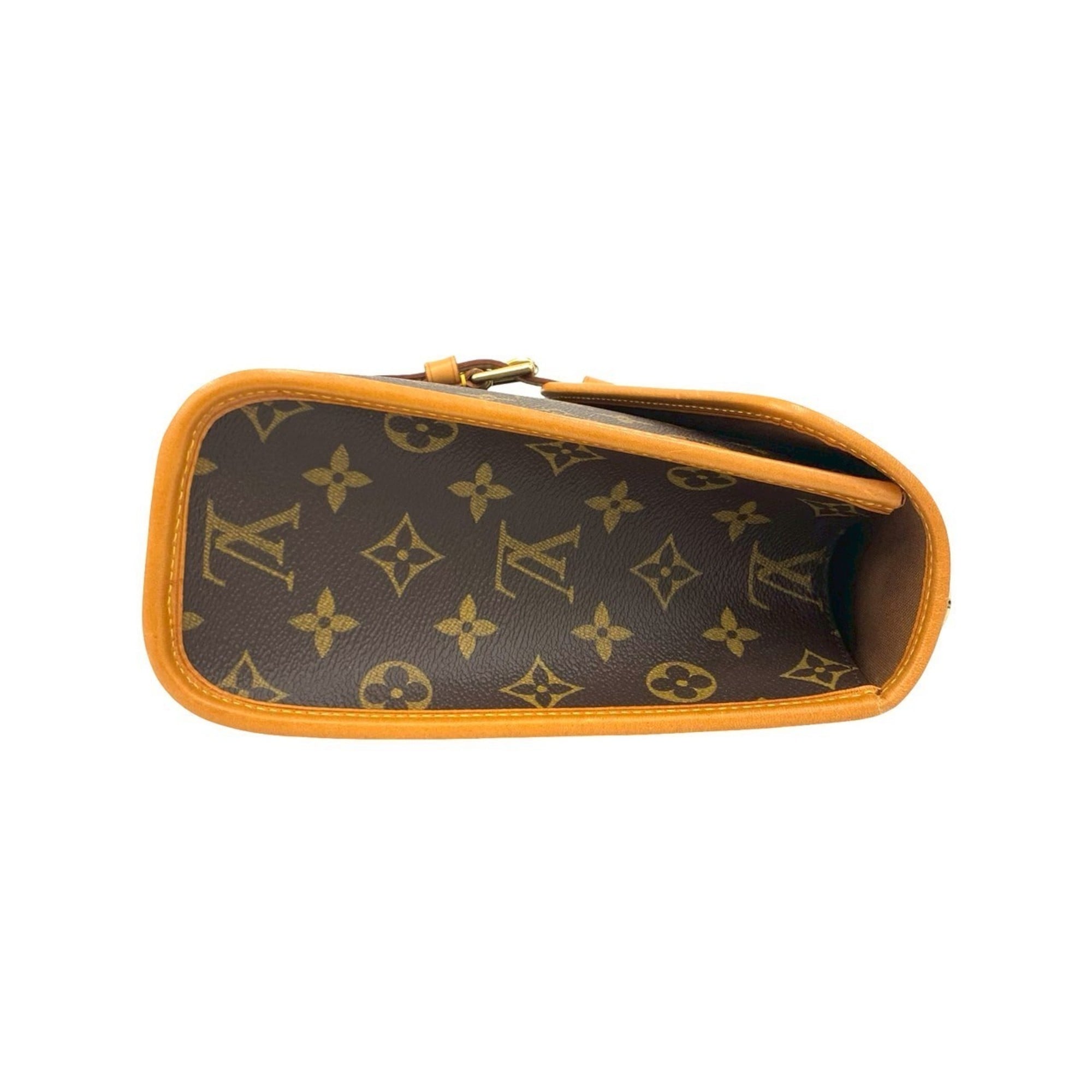 Louis Vuitton Brown Leather Pvc Handbag Shoulder Bag
