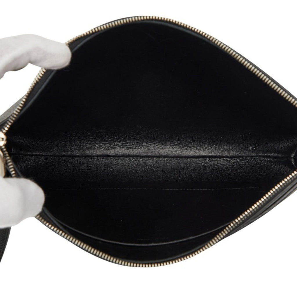 Balenciaga Black Leather Clutch