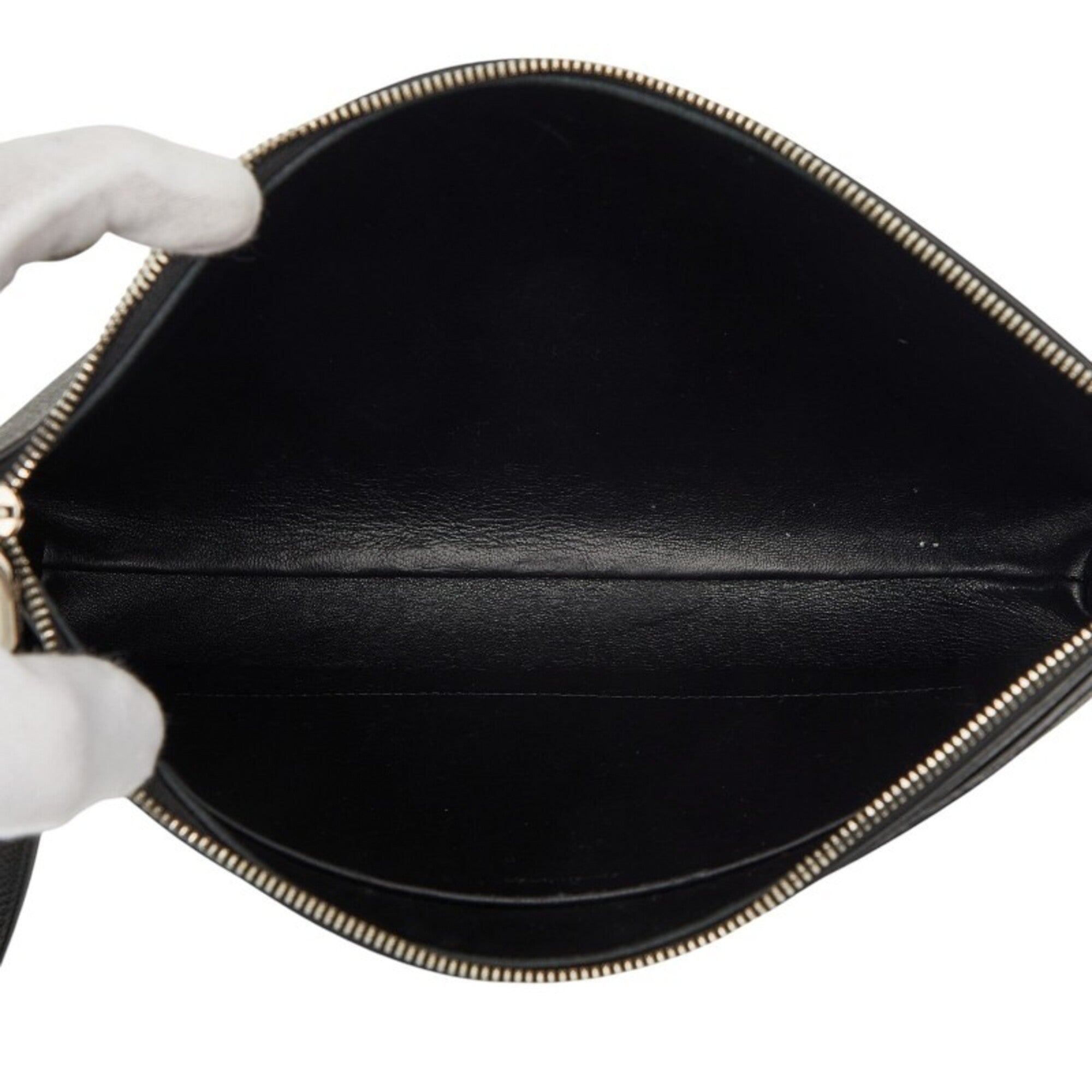 Balenciaga Black Leather Clutch