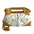 Louis Vuitton Brown Multi-Color White Leather Pvc Handbag Shoulder Bag