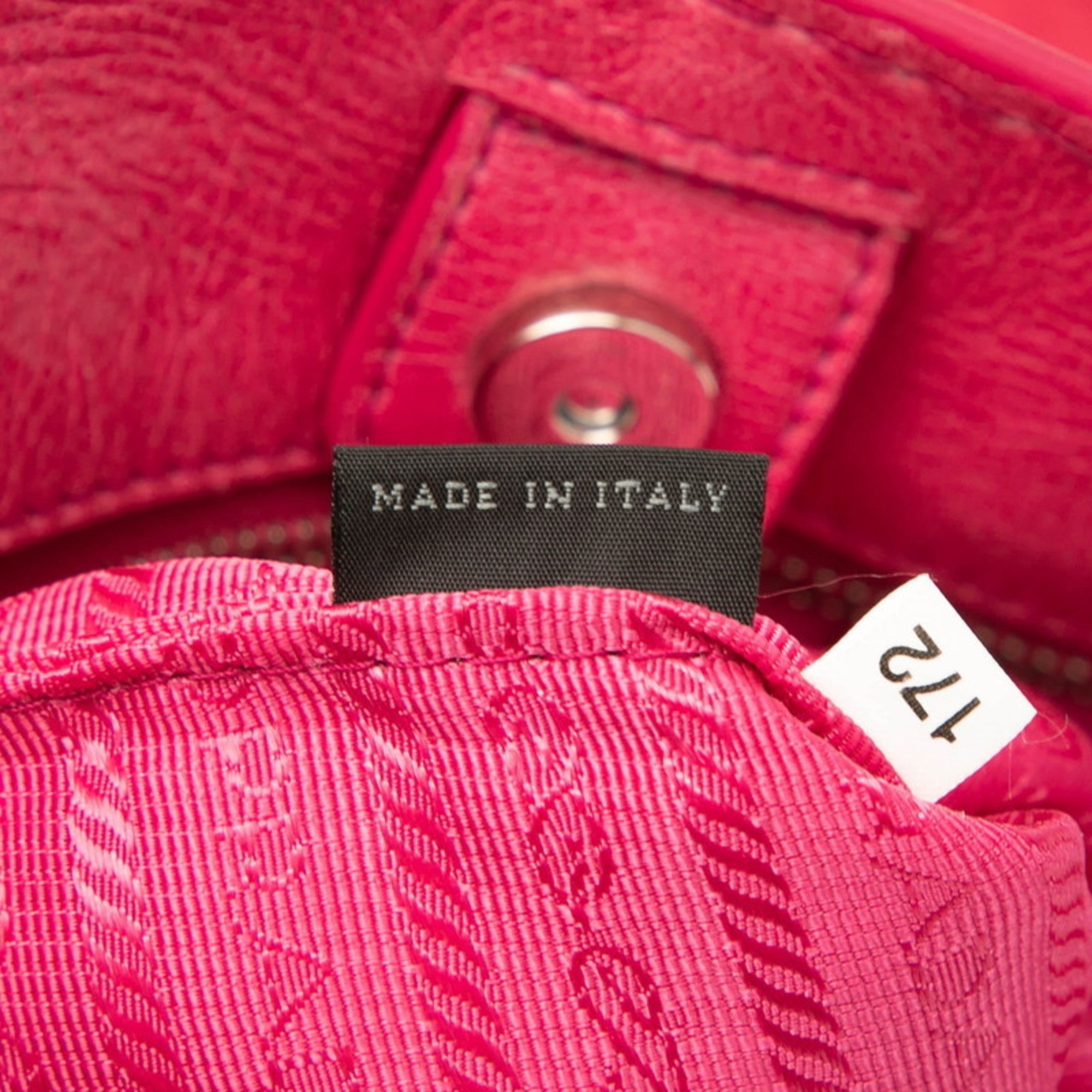 Prada Pink Leather Handbag Shoulder Bag
