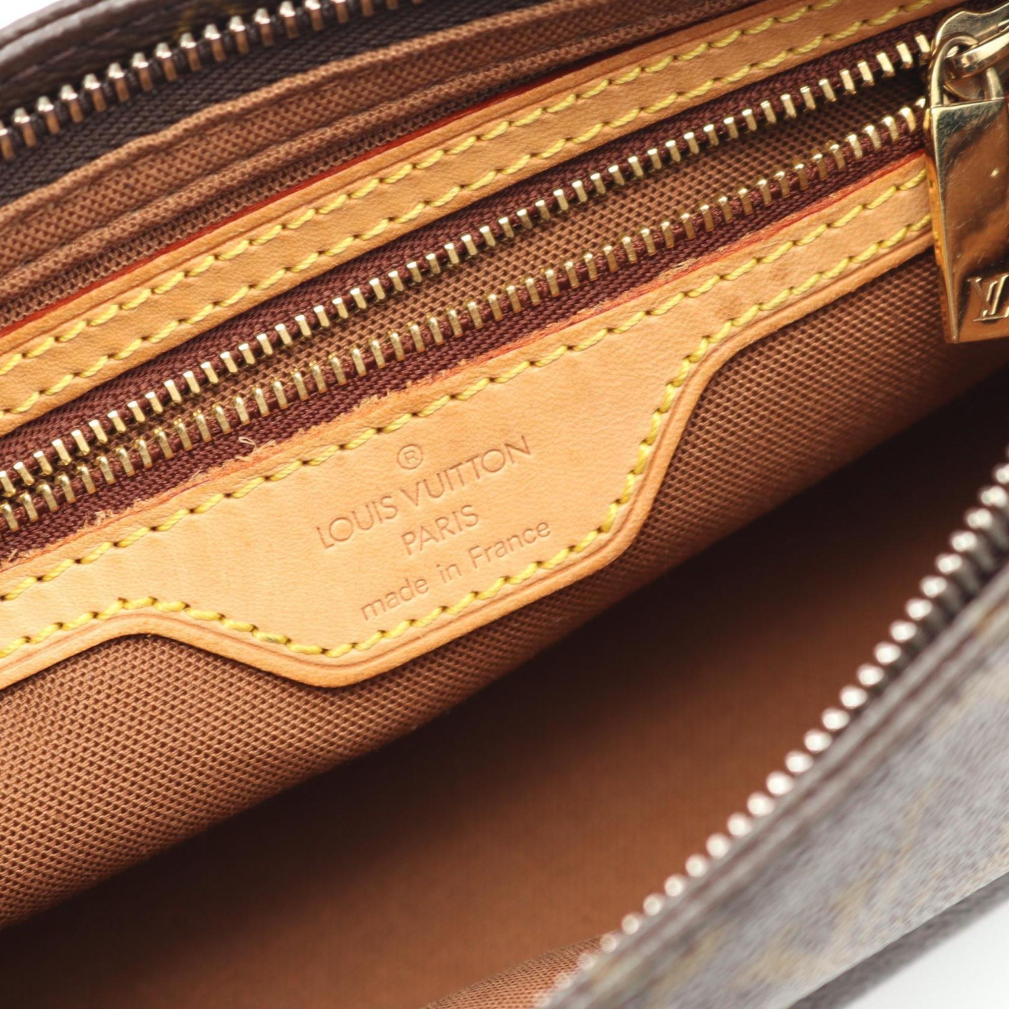 Louis Vuitton Brown Coated Canvas Leather Shoulder Bag