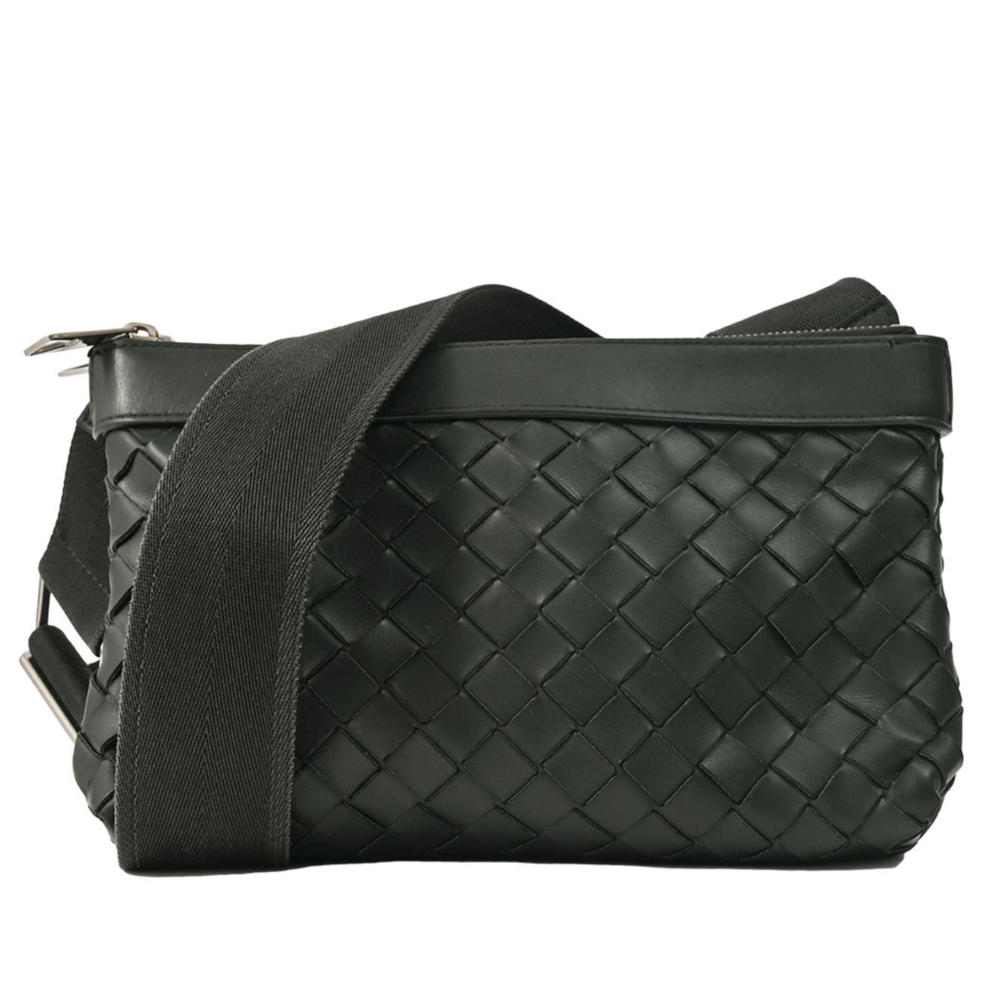 Bottega Veneta Black Polypropylene Leather Clutch Bag Shoulder Bag