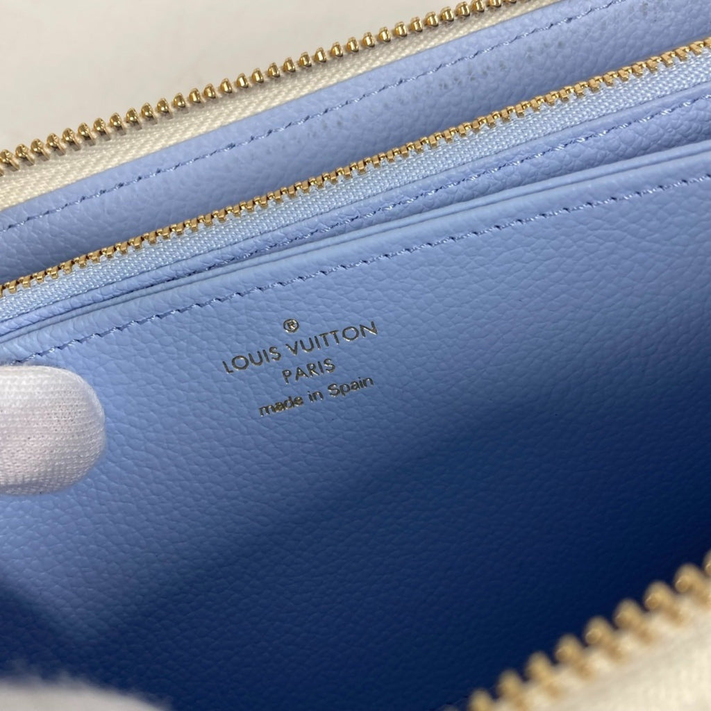 Louis Vuitton Monogram Empreinte Blue White Monogram Empreinte Long Bill Wallet
