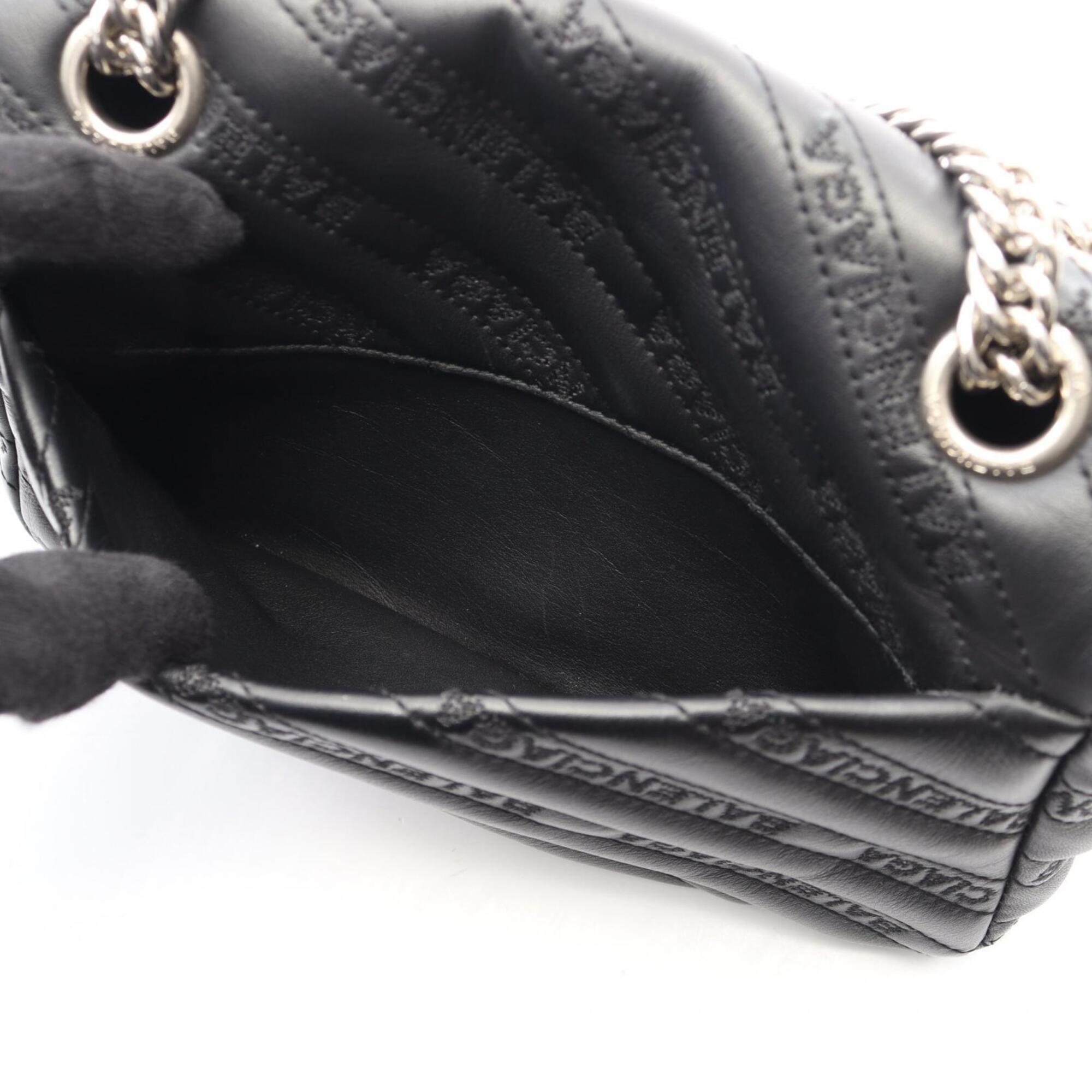 Balenciaga Black Leather Handbag Shoulder
