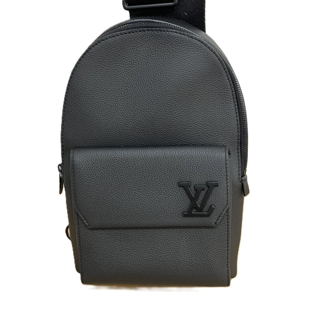 Louis Vuitton Black Leather Sling Bag