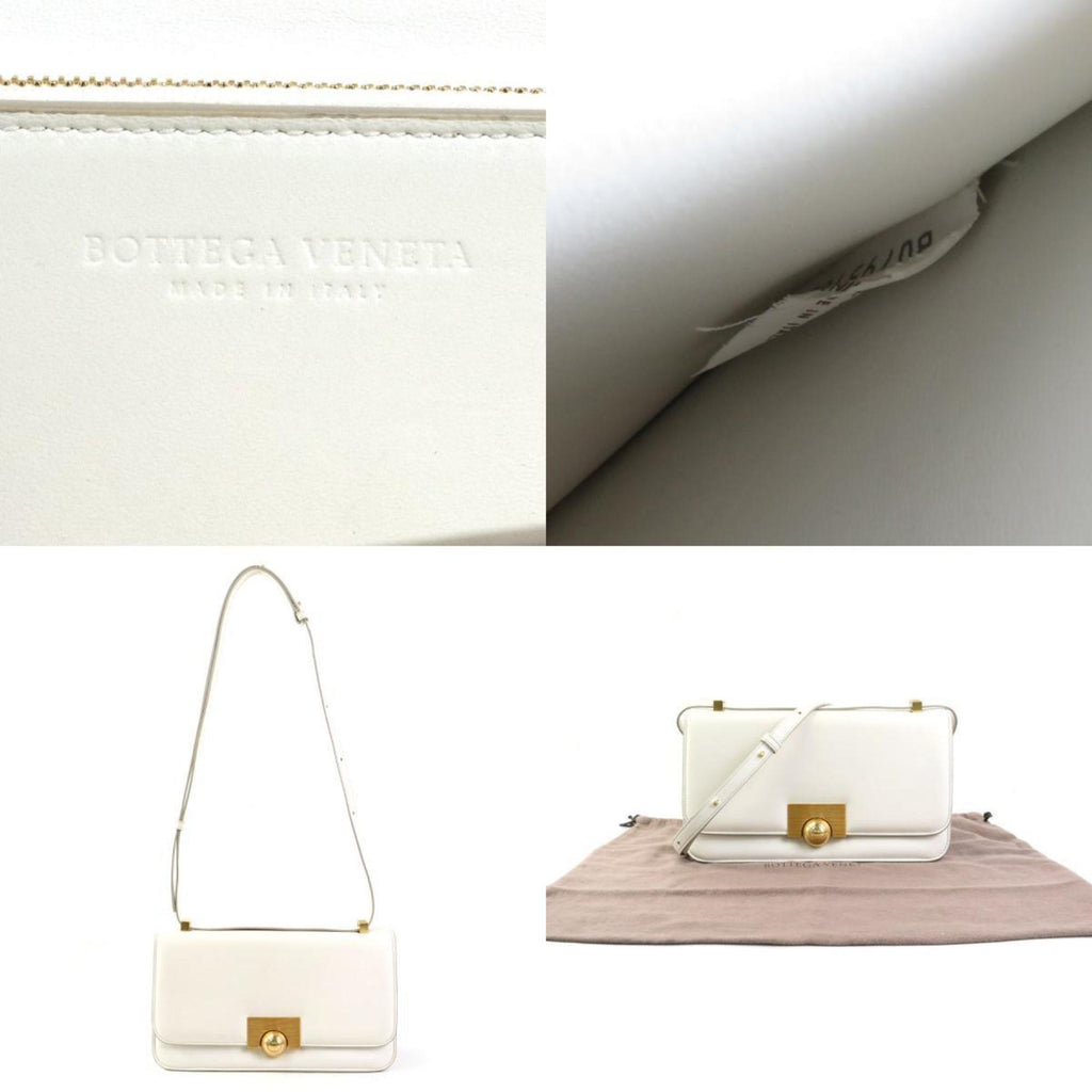 Bottega Veneta White Leather Shoulder Bag
