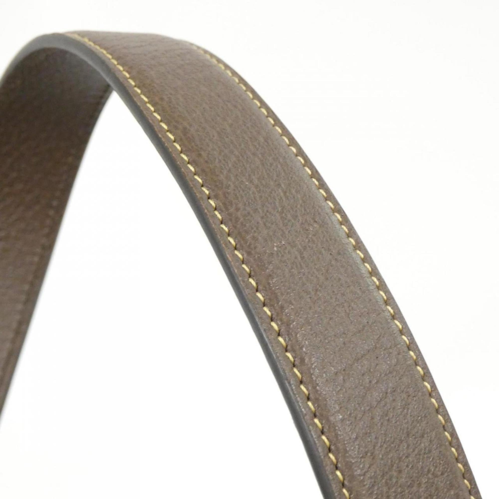 Gucci Beige Brown Gg Supreme Leather Boston Bag (Pre-Owned)