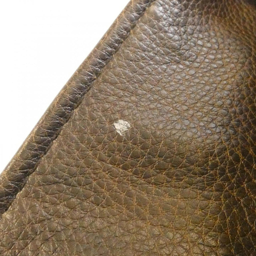 Gucci Gg Canvas Brown Gg Canvas Leather Handbag (Pre-Owned)