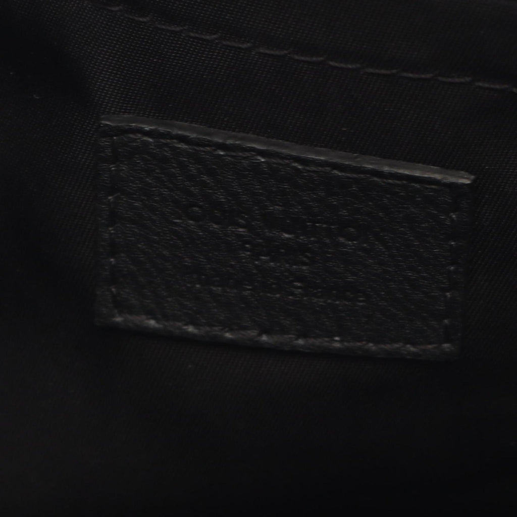 Louis Vuitton Black Brown Monogram Coated Canvas Leather Backpack