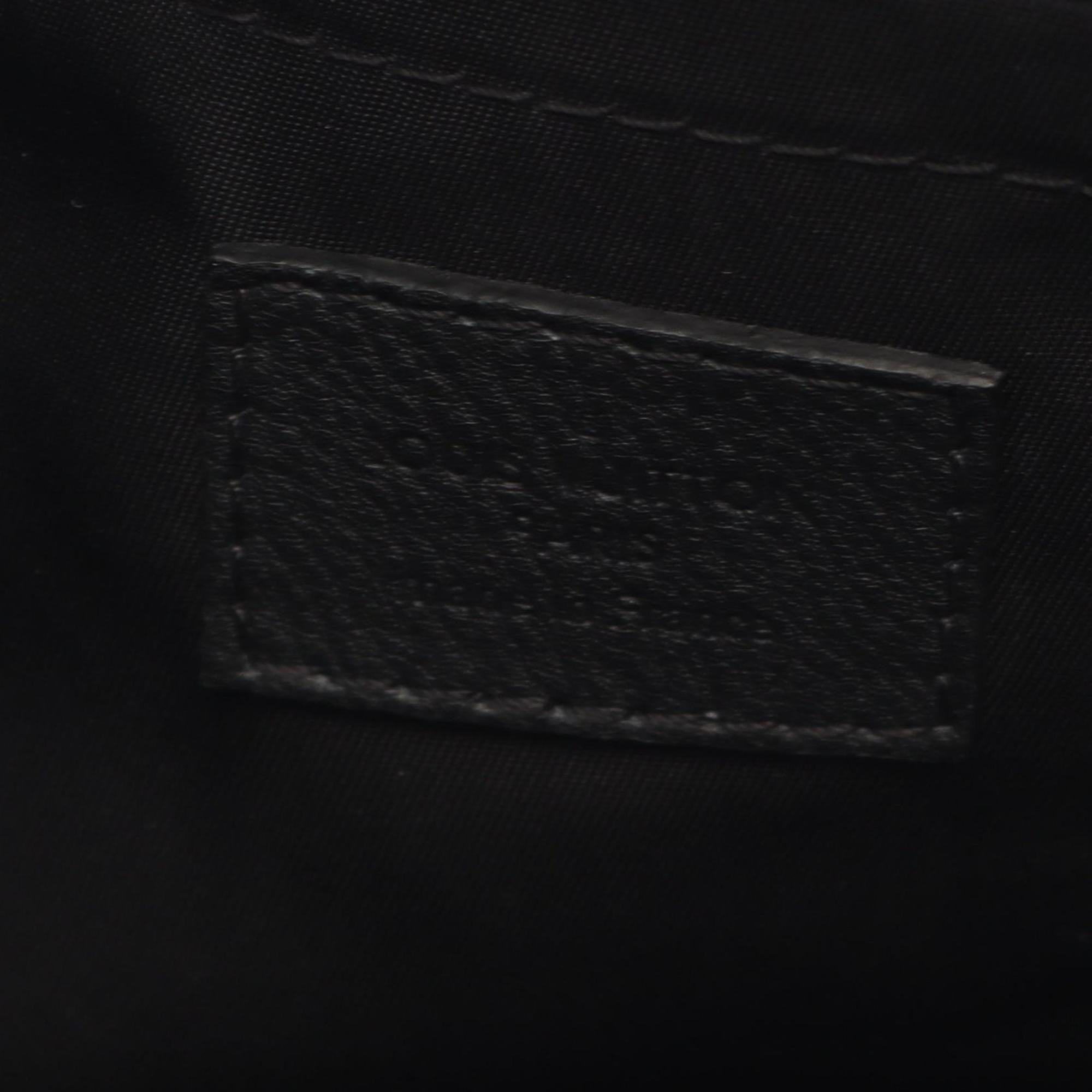 Louis Vuitton Black Brown Monogram Coated Canvas Leather Backpack