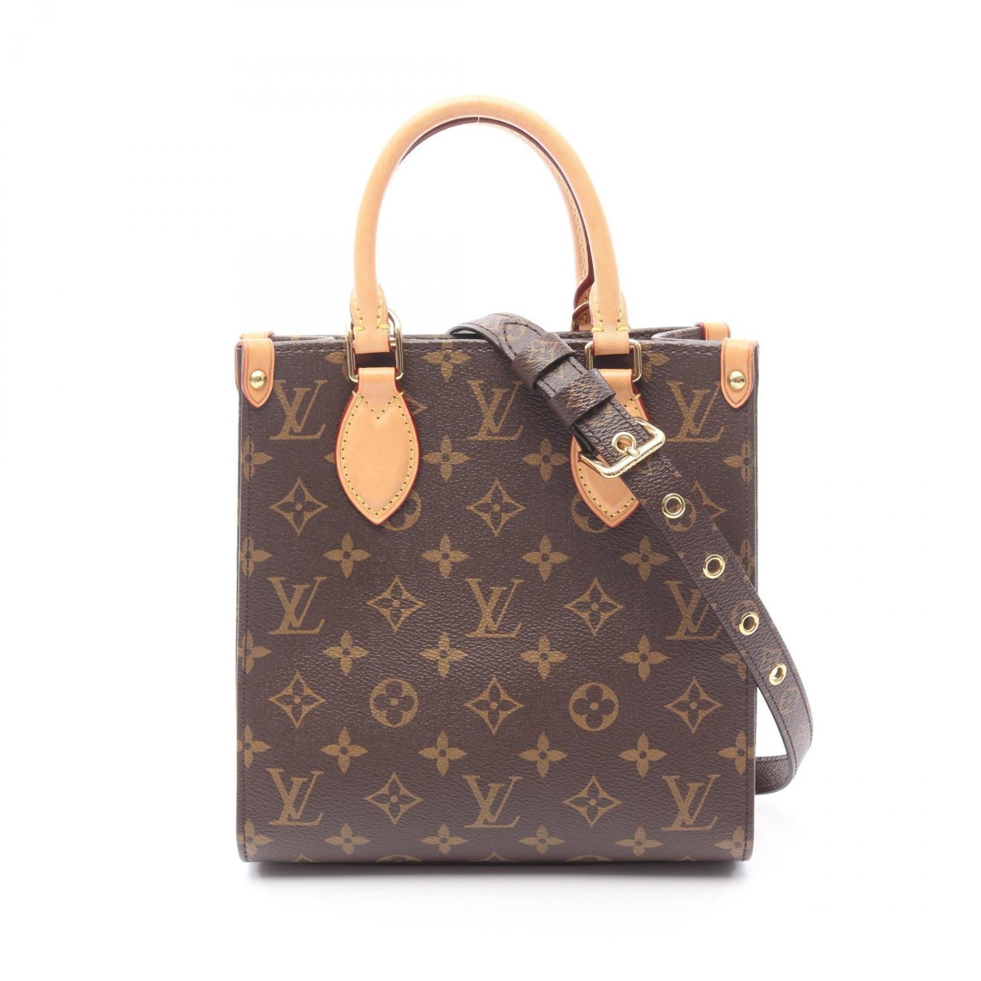 Louis Vuitton Brown Coated Canvas Leather Handbag