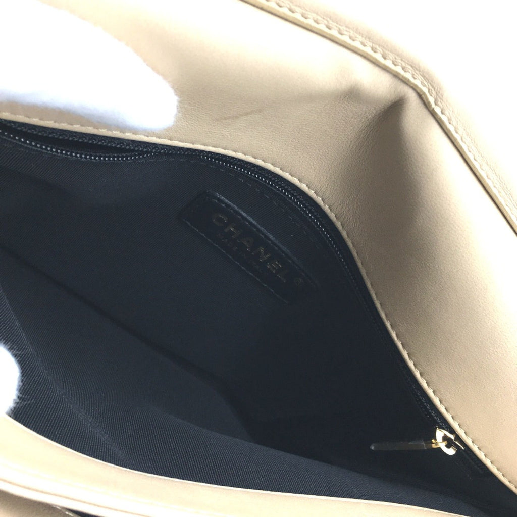 Chanel Beige Leather Shoulder Bag
