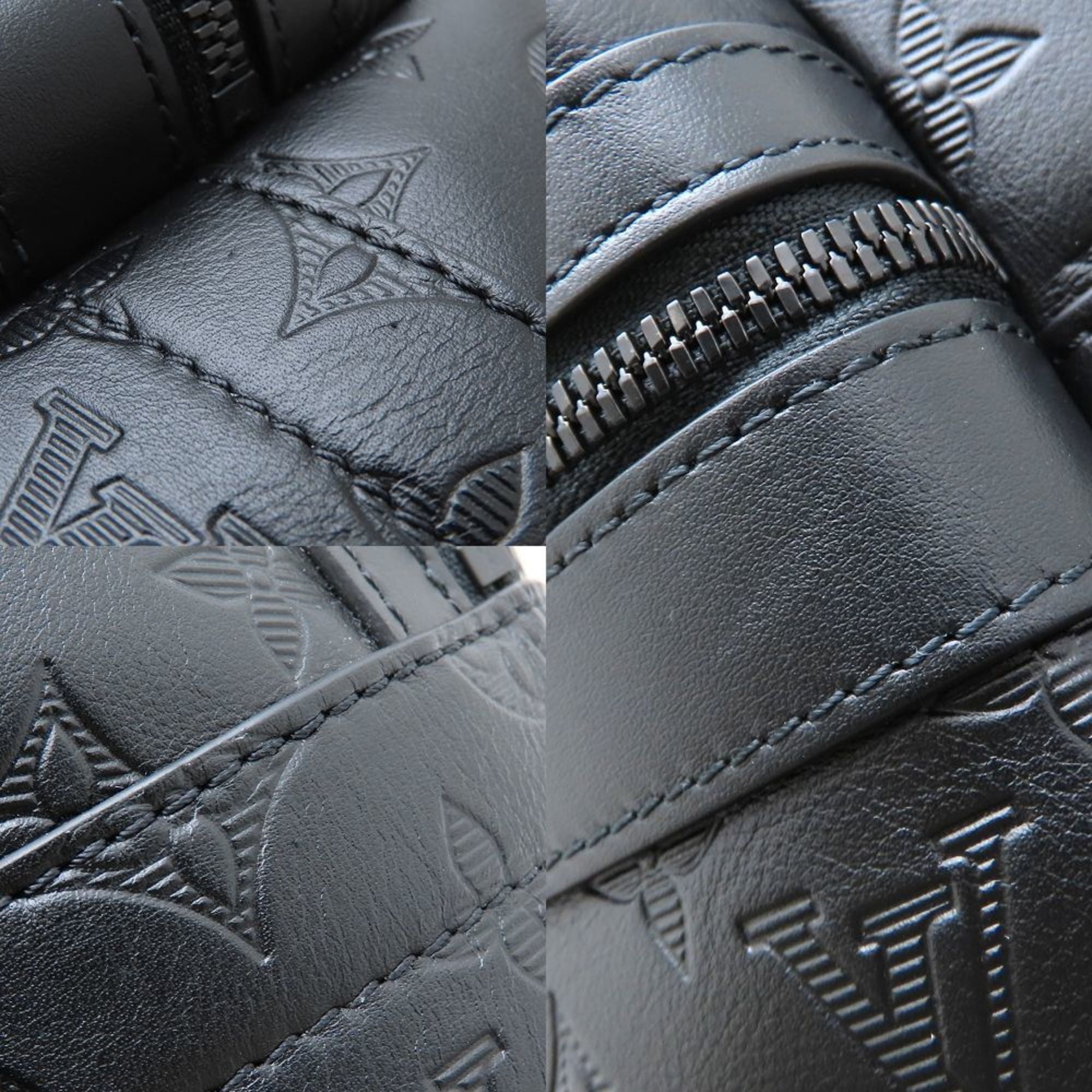 Louis Vuitton Monogram Shadow Noir Leather Backpack