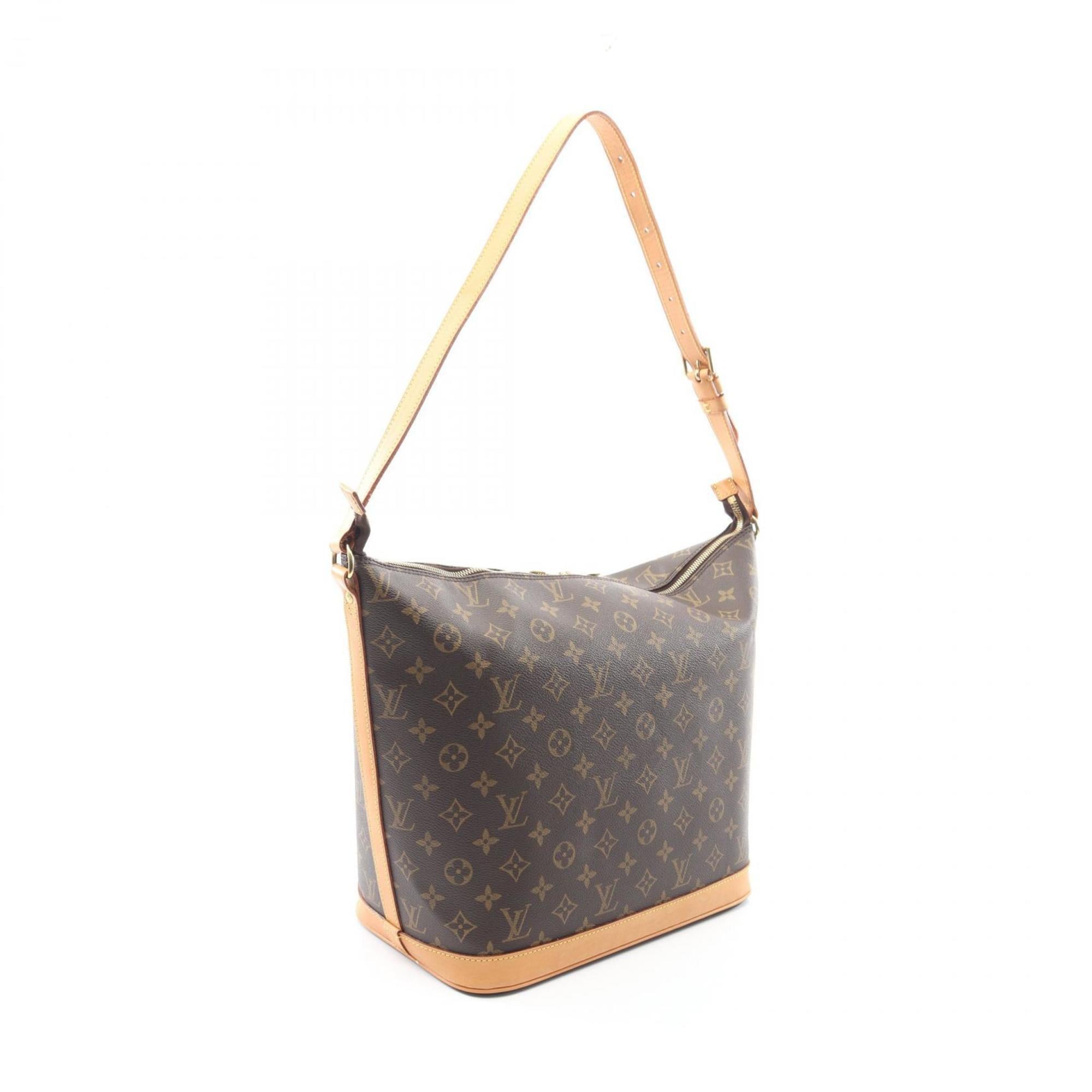 Louis Vuitton Brown Monogram Coated Canvas Leather Shoulder Bag
